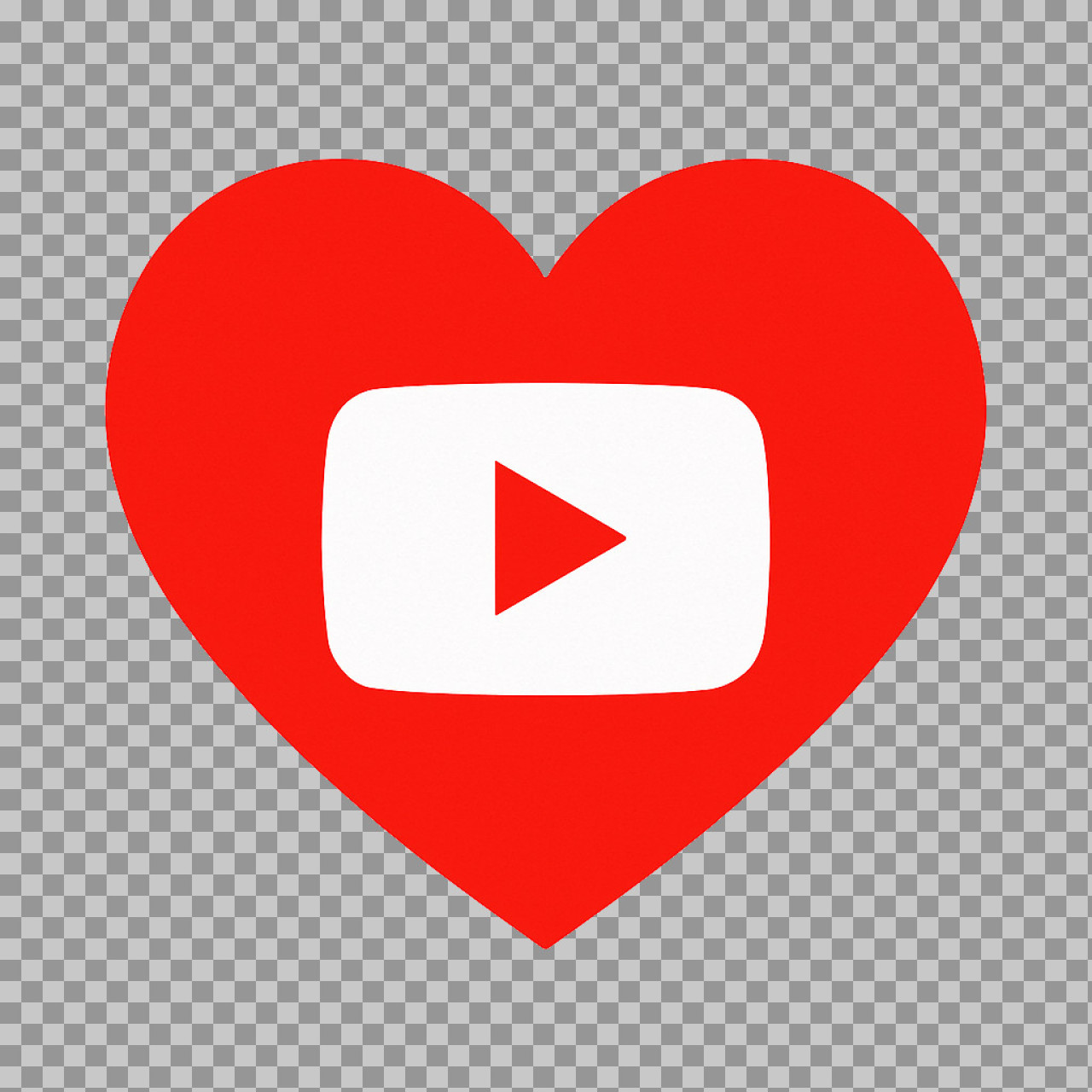 YouTube Heart Icon - Free PNG Download for Creators