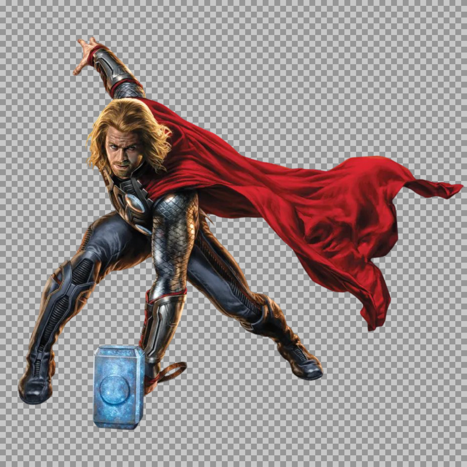 Thor Action Pose PNG | Chris Hemsworth MCU Image...