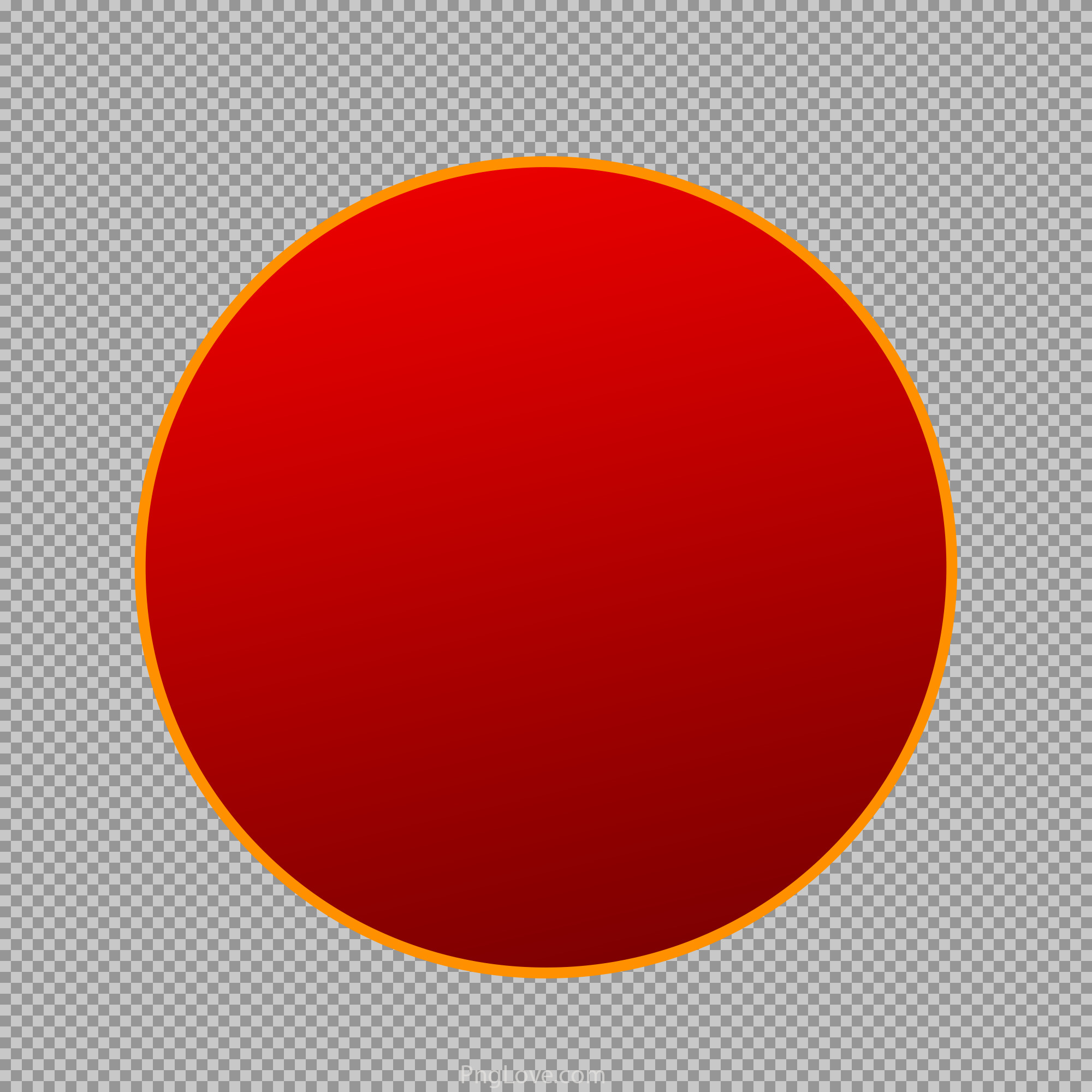 Red Circle PNG with Orange Border | Free Download