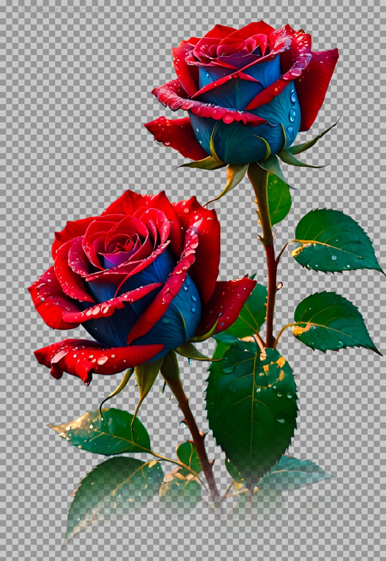 water drop on rose flower PNG transparent image download...