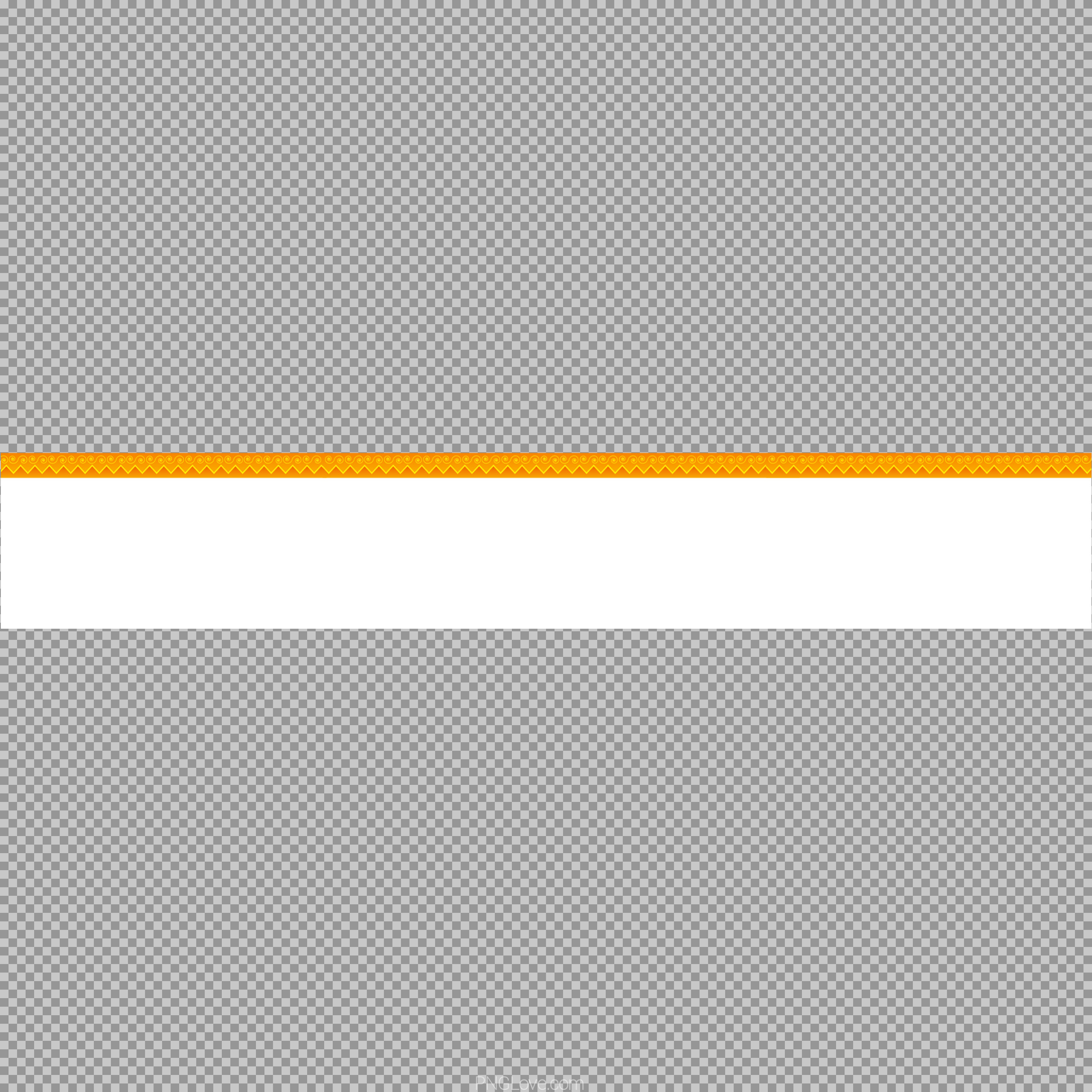 Orange Decorative Border PNG | Free Line Divider Clipart