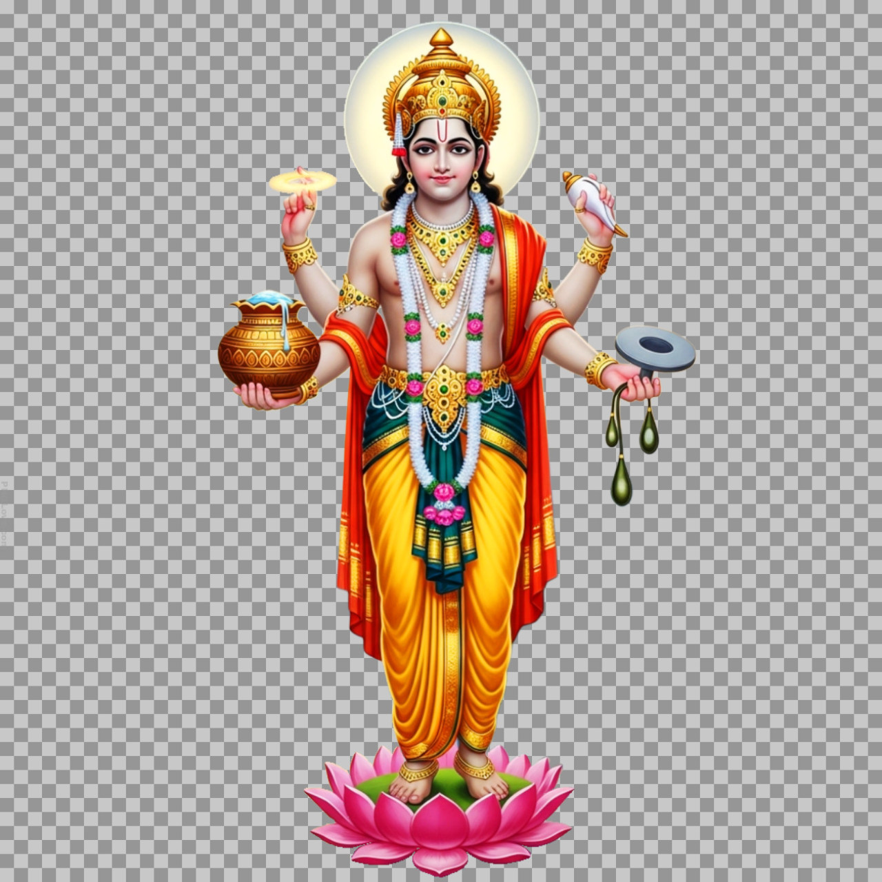 Lord Dhanvantari PNG | Hindu God of Ayurveda Image