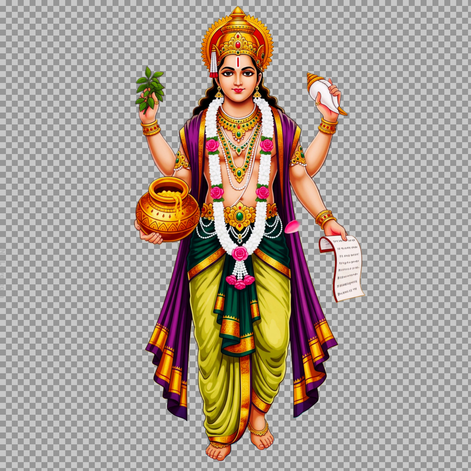 Lord Dhanvantari PNG | God of Ayurveda & Medicine