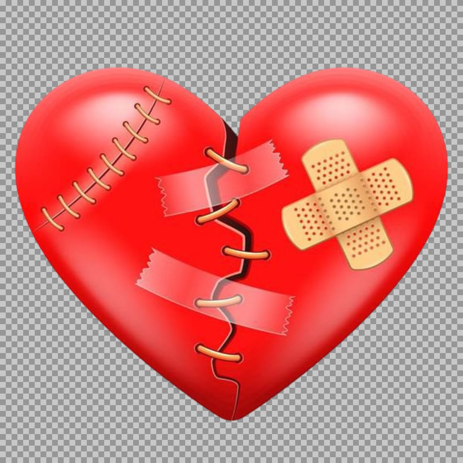 Mended Broken Heart PNG | Symbol of Healing & Recovery...