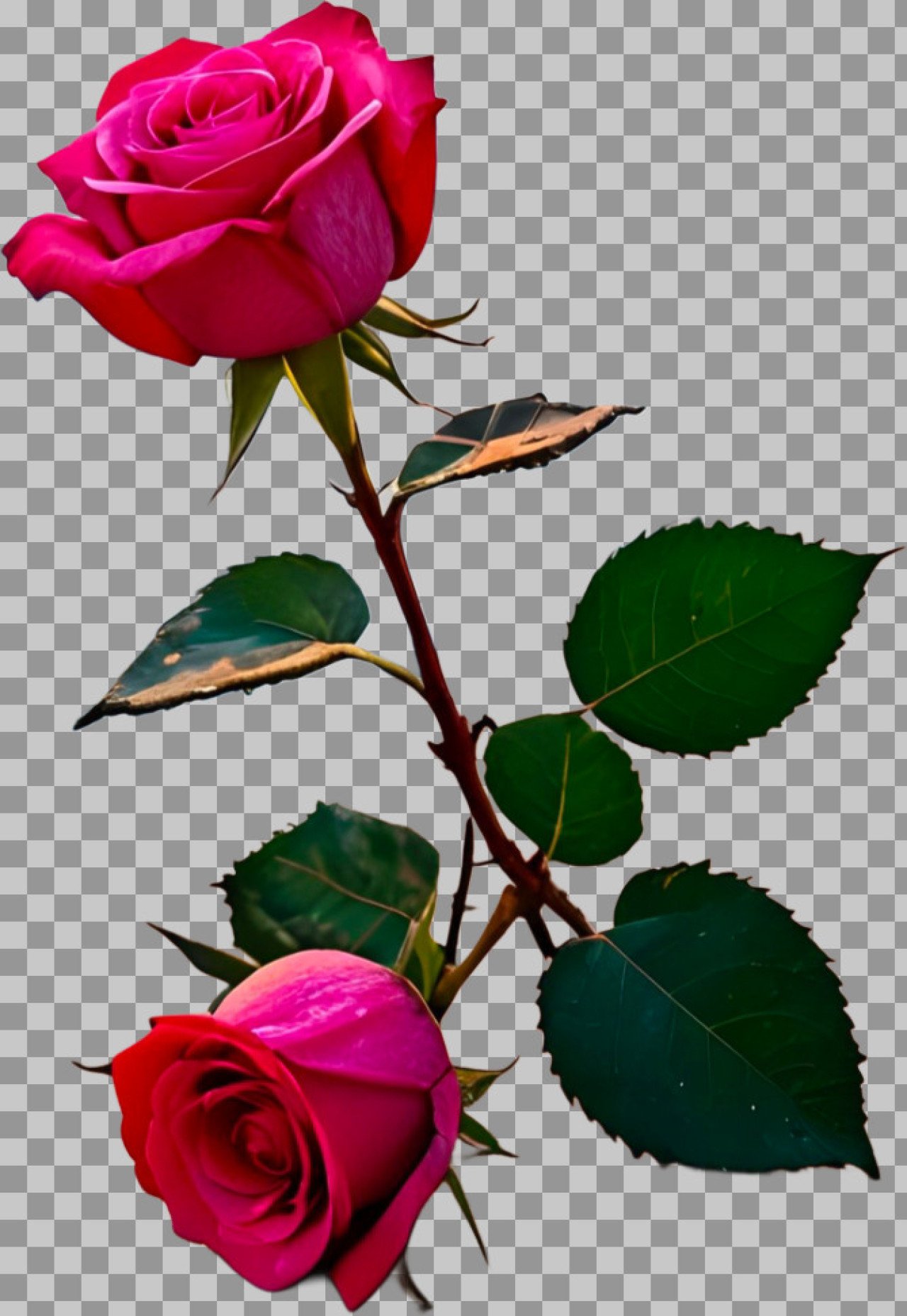 Love 3D Rose flower PNG image download...