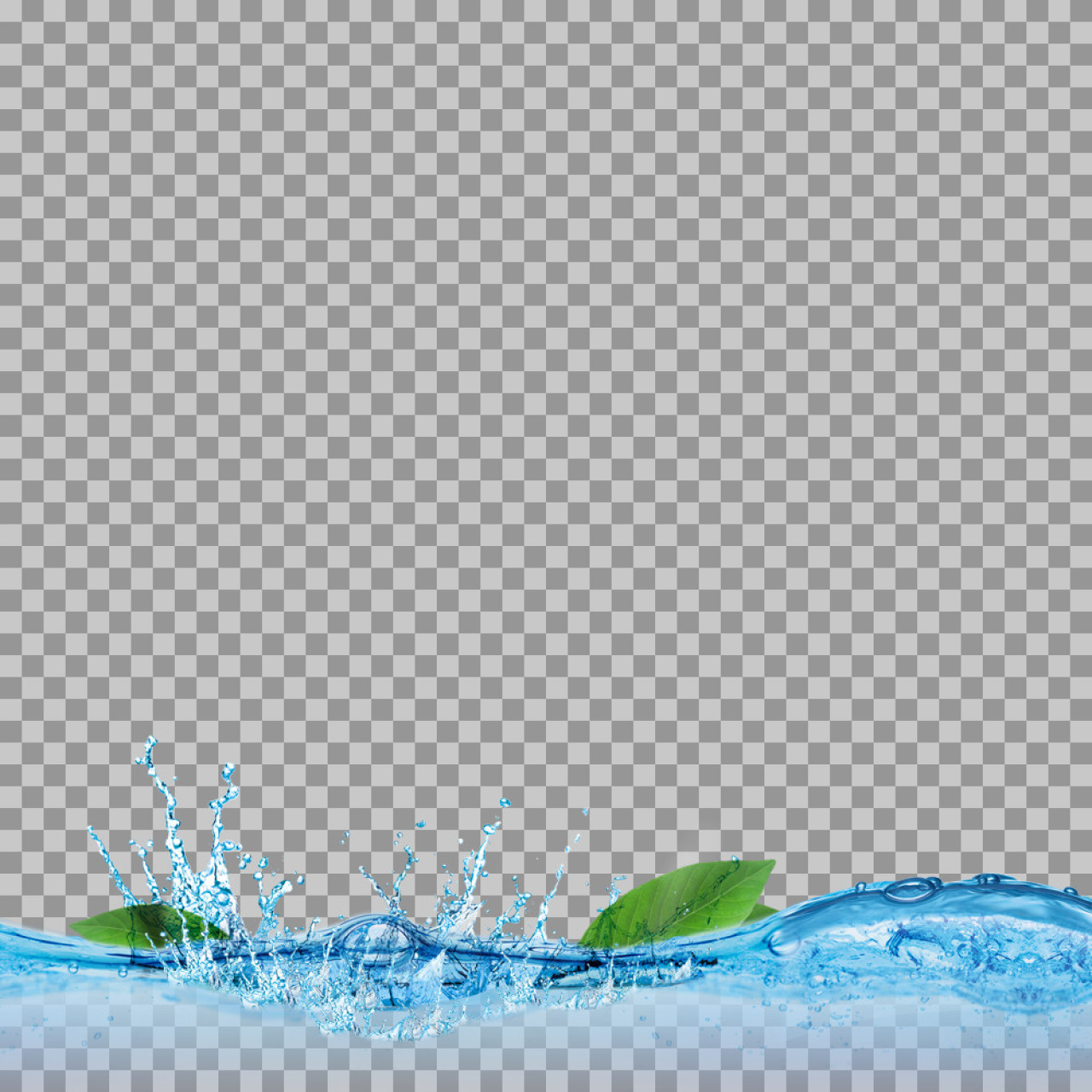 Water Splash with Leaves PNG | Free Fresh & Natural Image...
