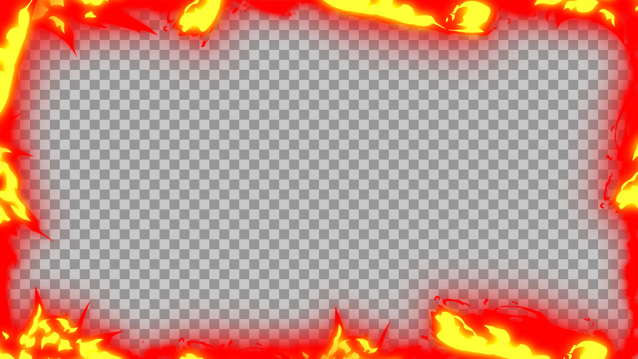 Free Fire Frame PNG | Cartoon Flame Border for Download