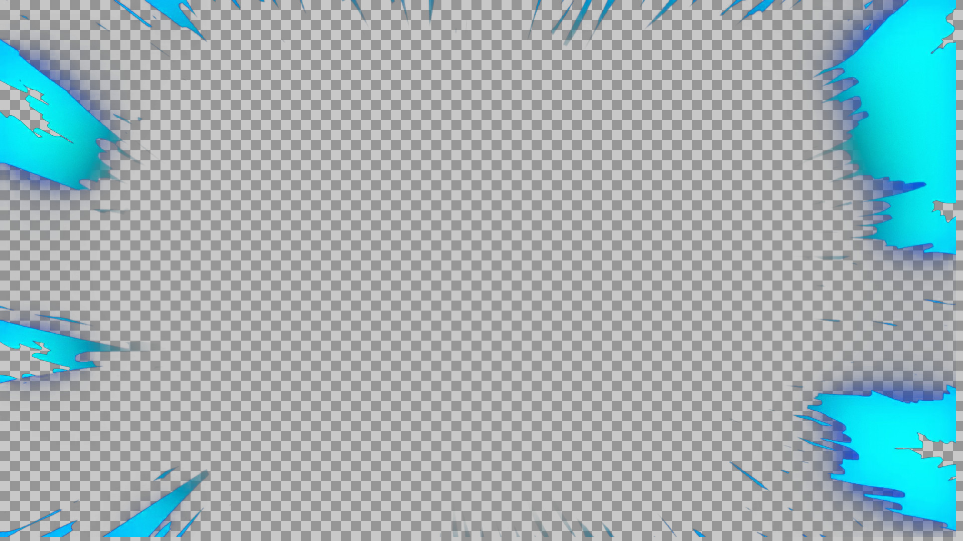 Dynamic Blue Energy Frame PNG | Free Abstract Border Overlay