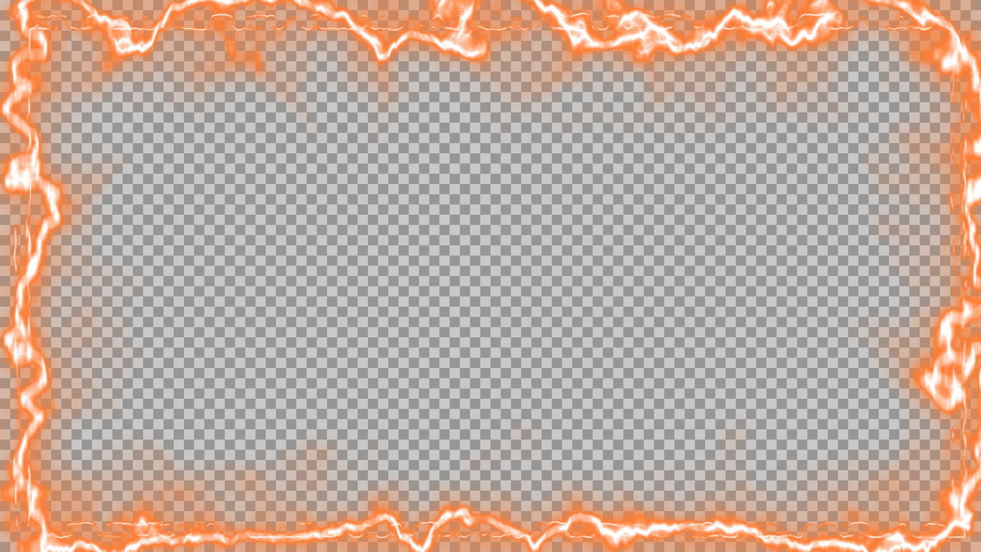 Free Fiery Orange Frame PNG | Grunge Border for Thumbnails