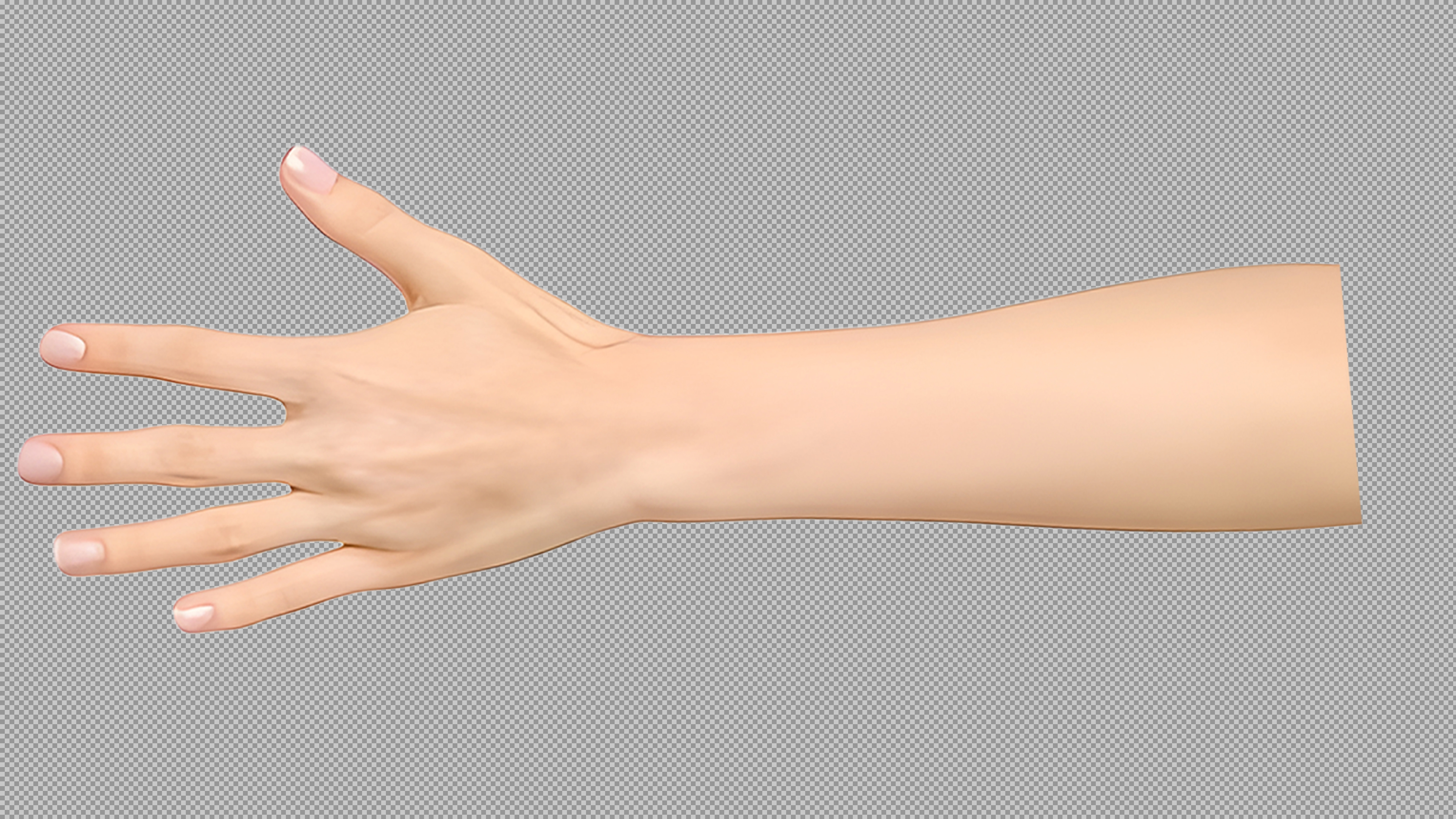 Open Hand PNG | Back of Hand with Splayed Fingers