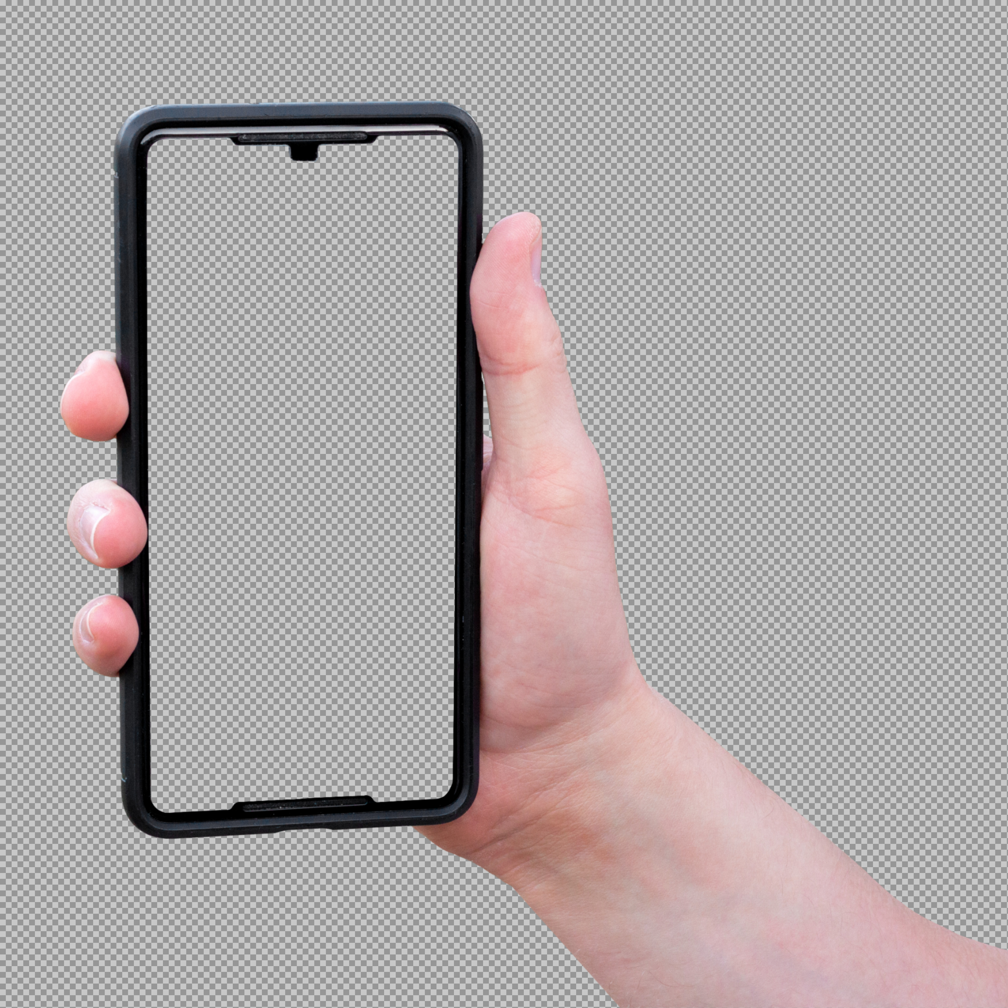 Hand Holding Phone PNG | Free Transparent Mockup