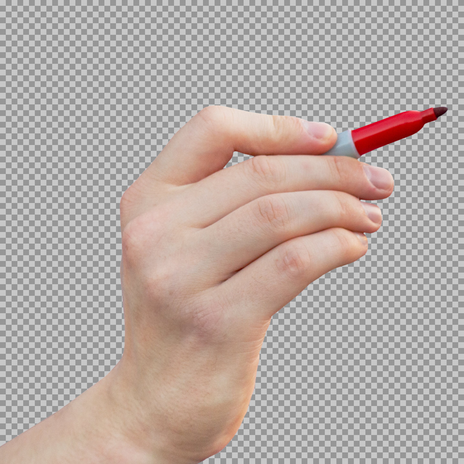Hand Holding Red Marker PNG | Free Transparent Asset...