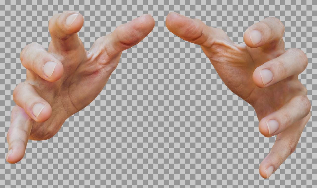 Two Hands Reaching PNG | Isolated Transparent Hands