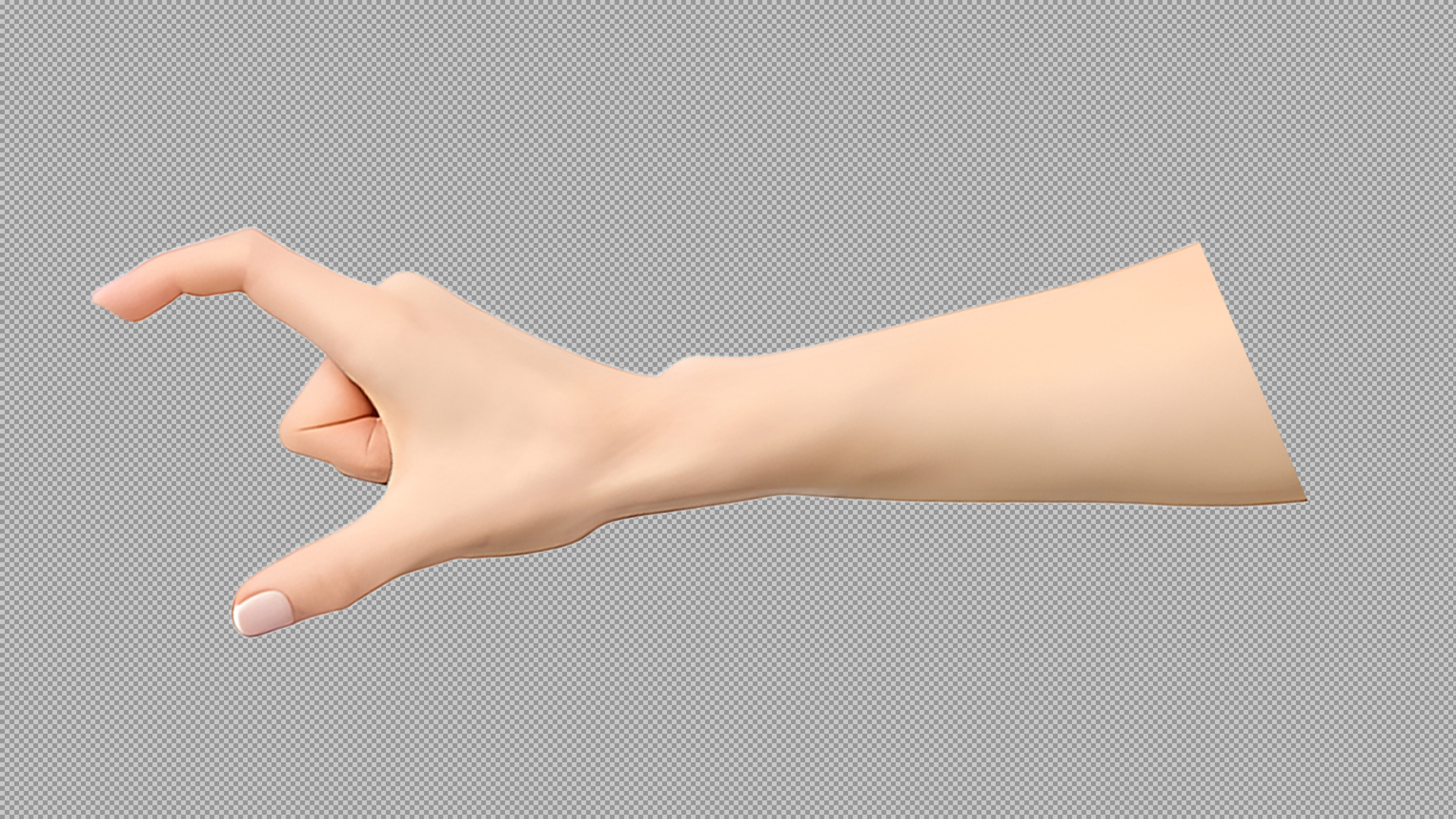 Woman Hand Pinching PNG | Transparent Small Gesture