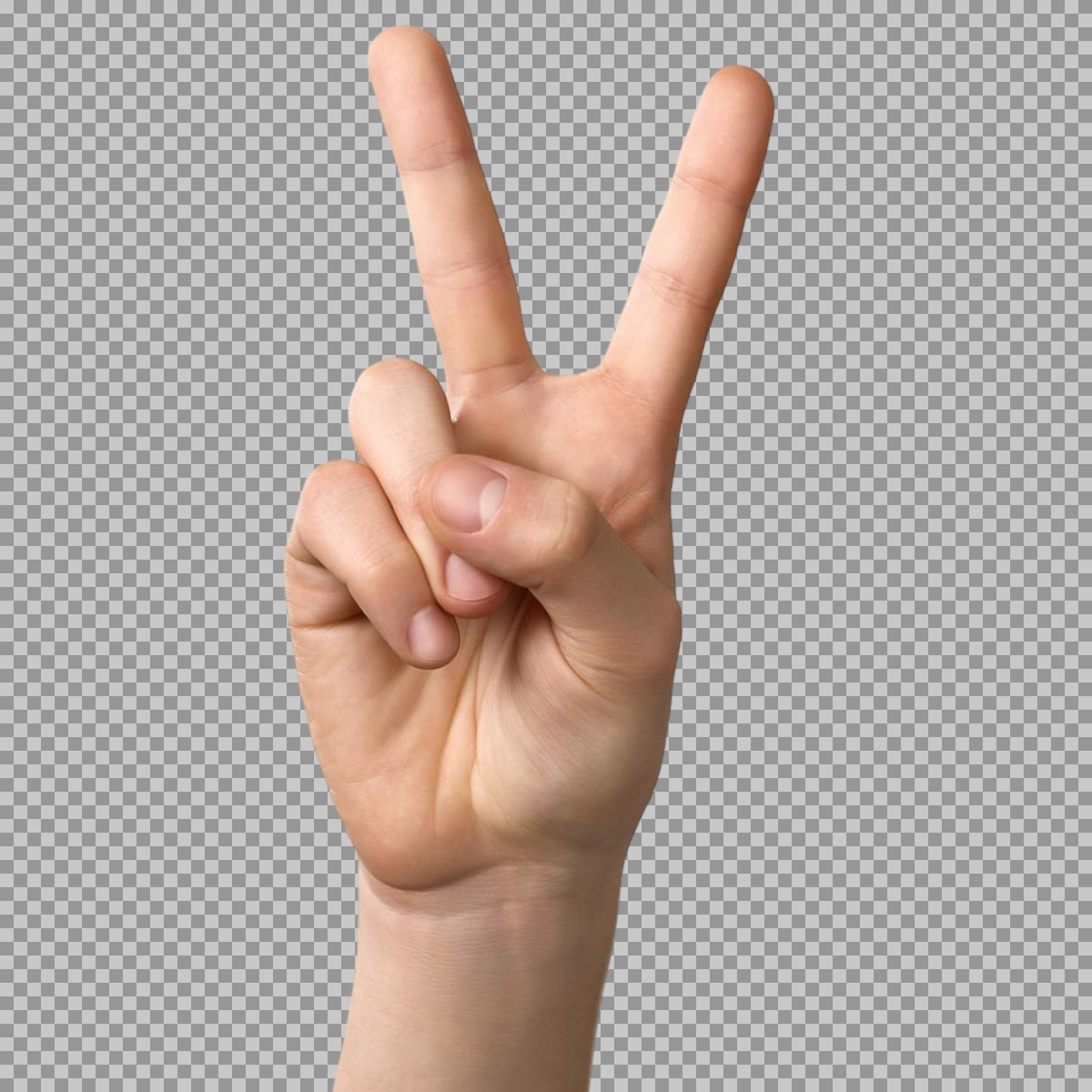 Peace Sign Hand PNG | Free Transparent Victory Gesture