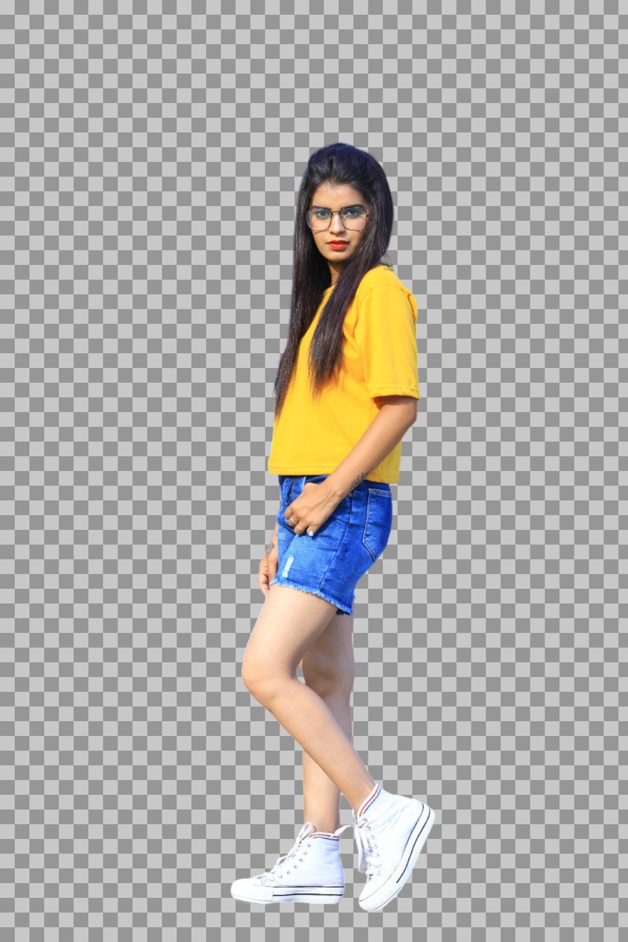 Indian cute girl PNG transparent image...