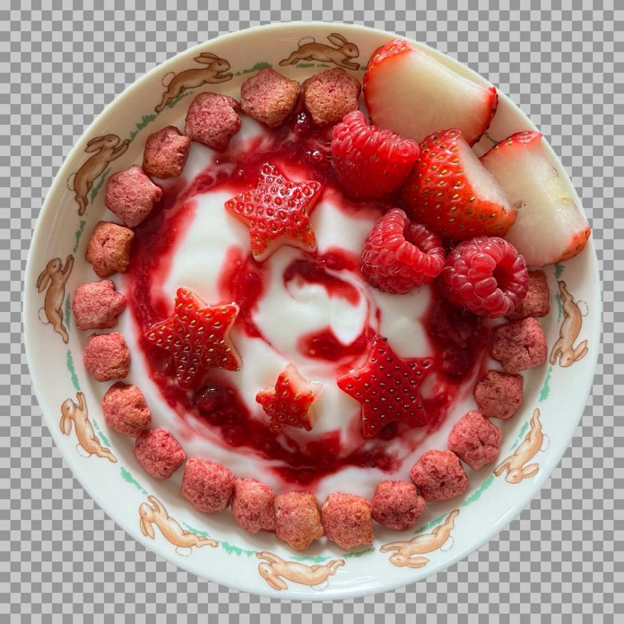 Starry Berry Yogurt Bowl image| Healthy & Fun Breakfast png images...