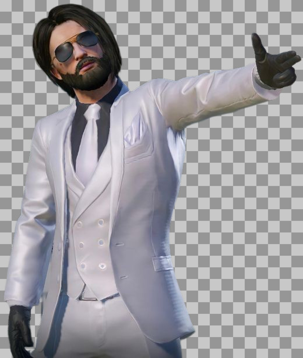 Man in White Suit PNG | Game Character