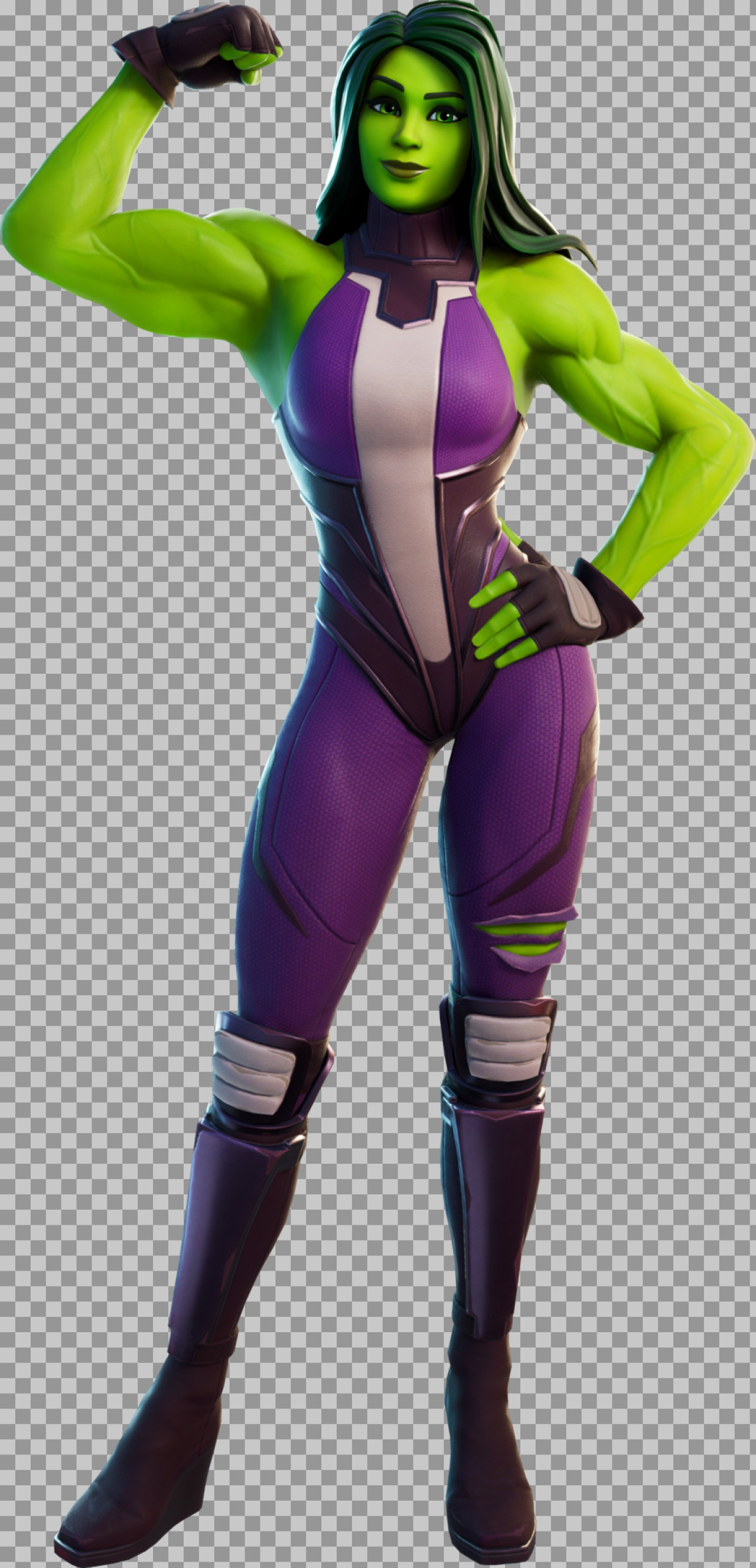 She-Hulk Jennifer Walters PNG Image - High-Resolution Purple Suit Render