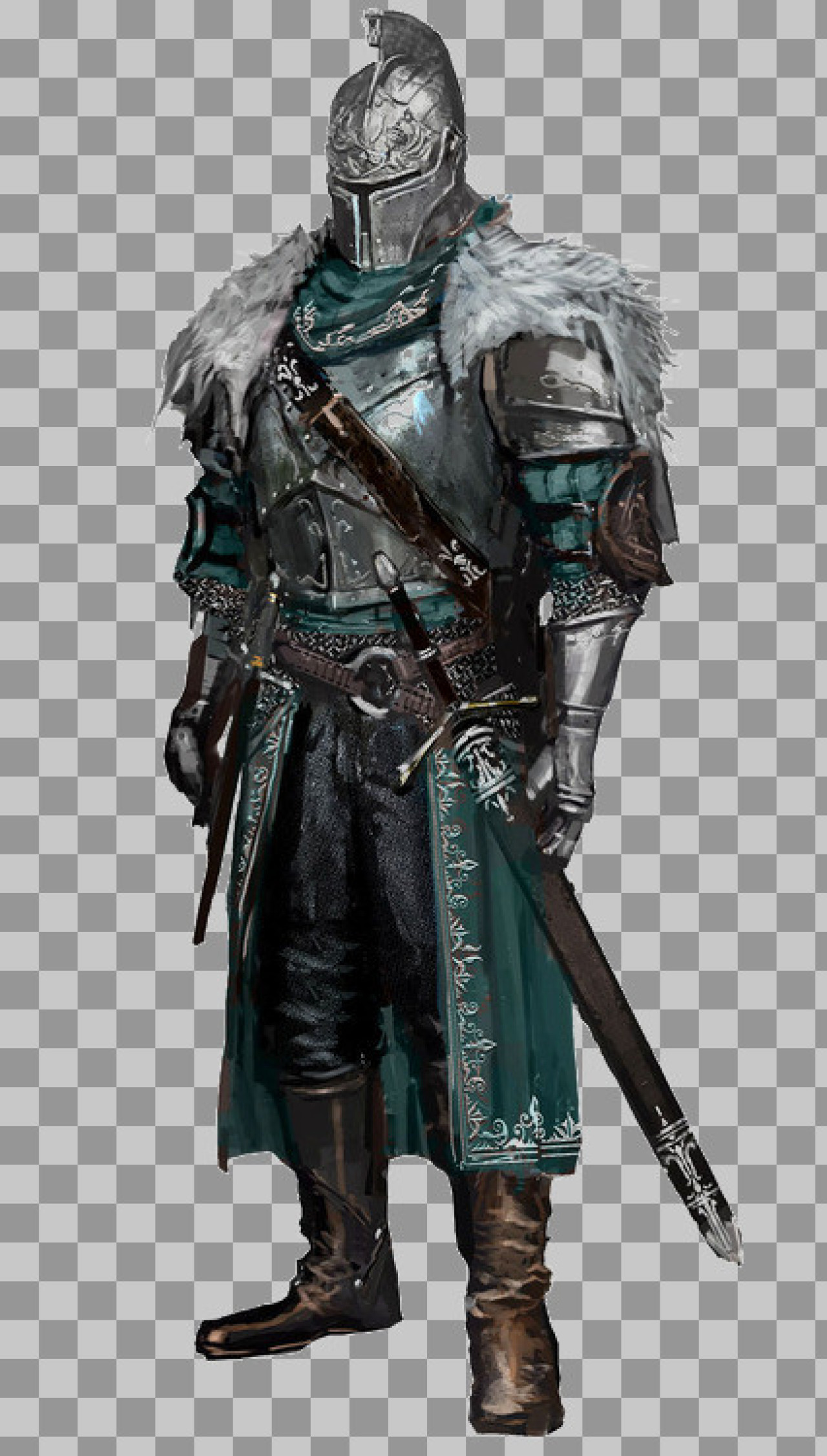 Fantasy Knight Armor PNG - High-Resolution Medieval Warrior Render...