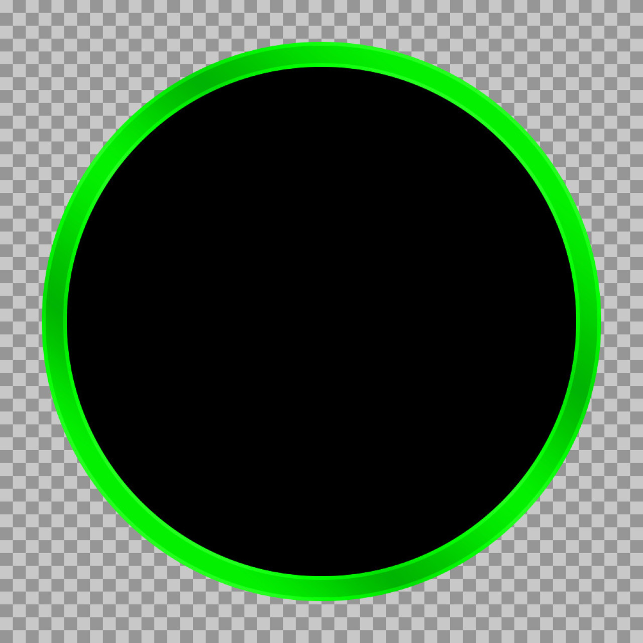 Vibrant Green Circle Frame PNG | Neon Ring Border for Avatars...