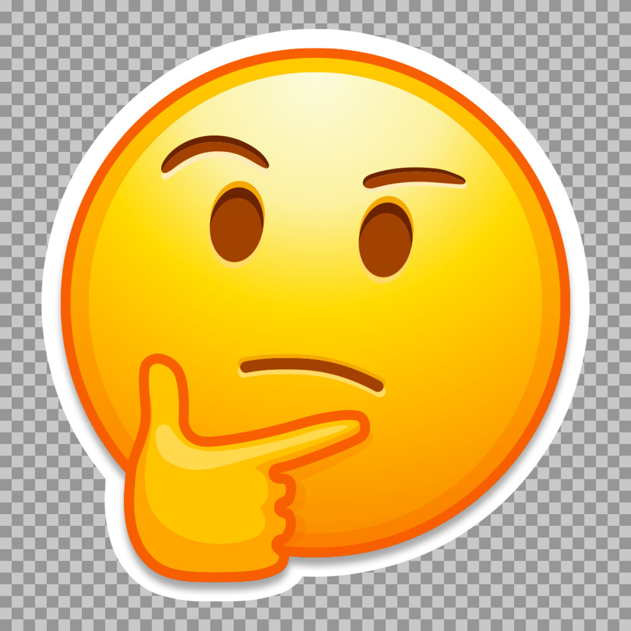 Thinking Face Emoji (High-Quality PNG)