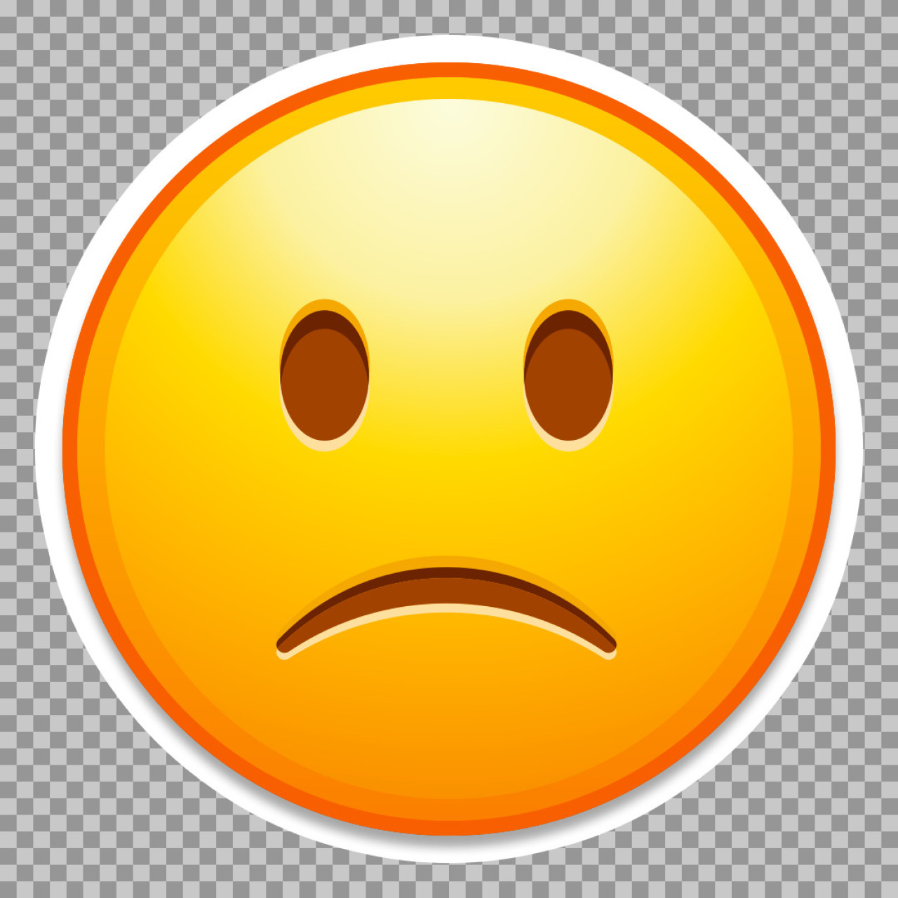 Sad Face Emoji PNG | Free Downloadable Frowning Emoticon...