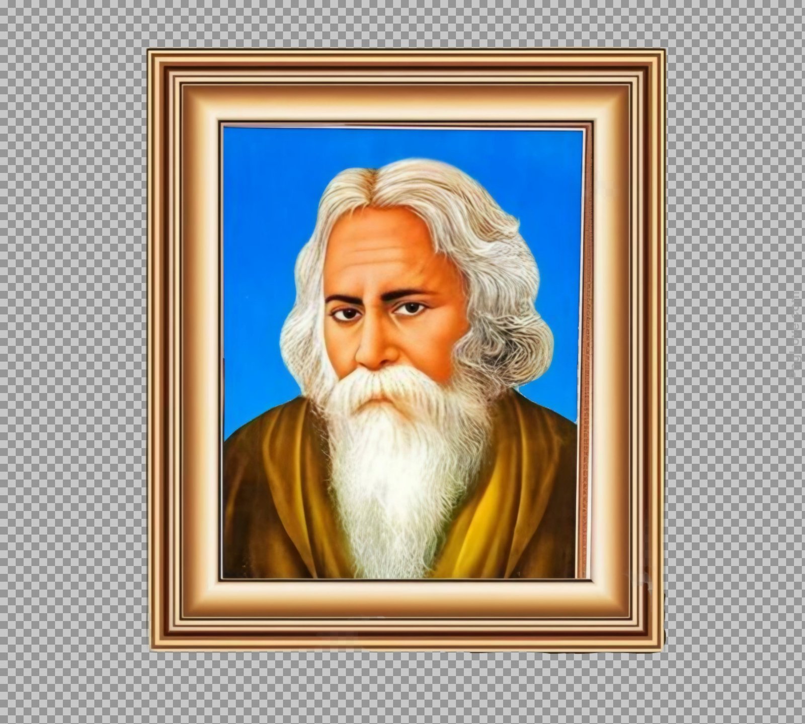 Rabindranath Tagore photo frame PNG image download