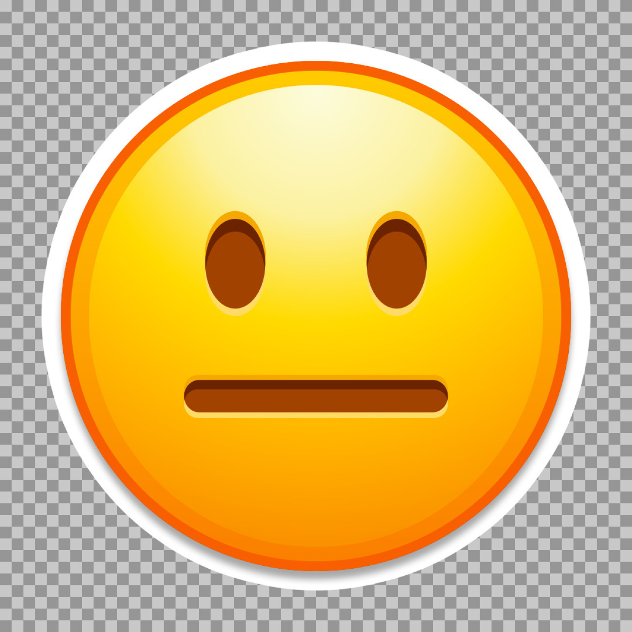 Neutral Face Emoji PNG | Free Expressionless Graphic