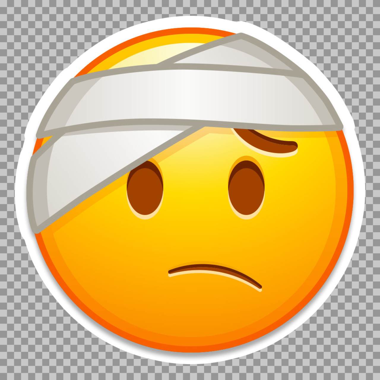 Injured Emoji PNG | Free Head Bandage Clipart Download...