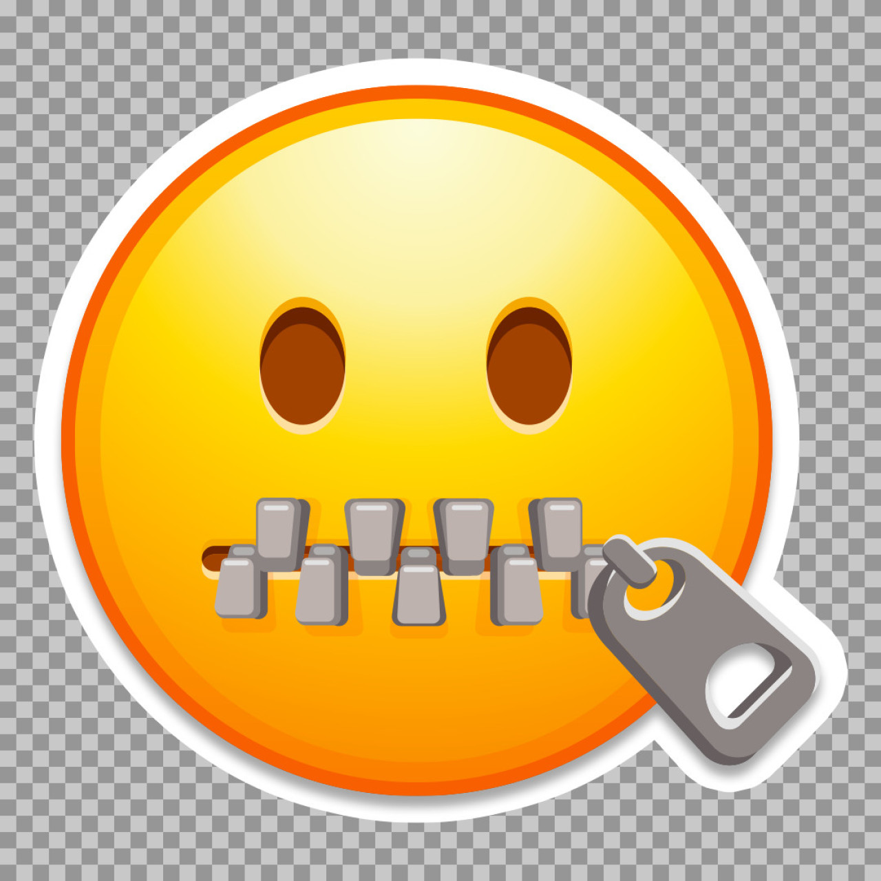 Zipper-Mouth Emoji PNG | Free Silent Face Clipart Download...