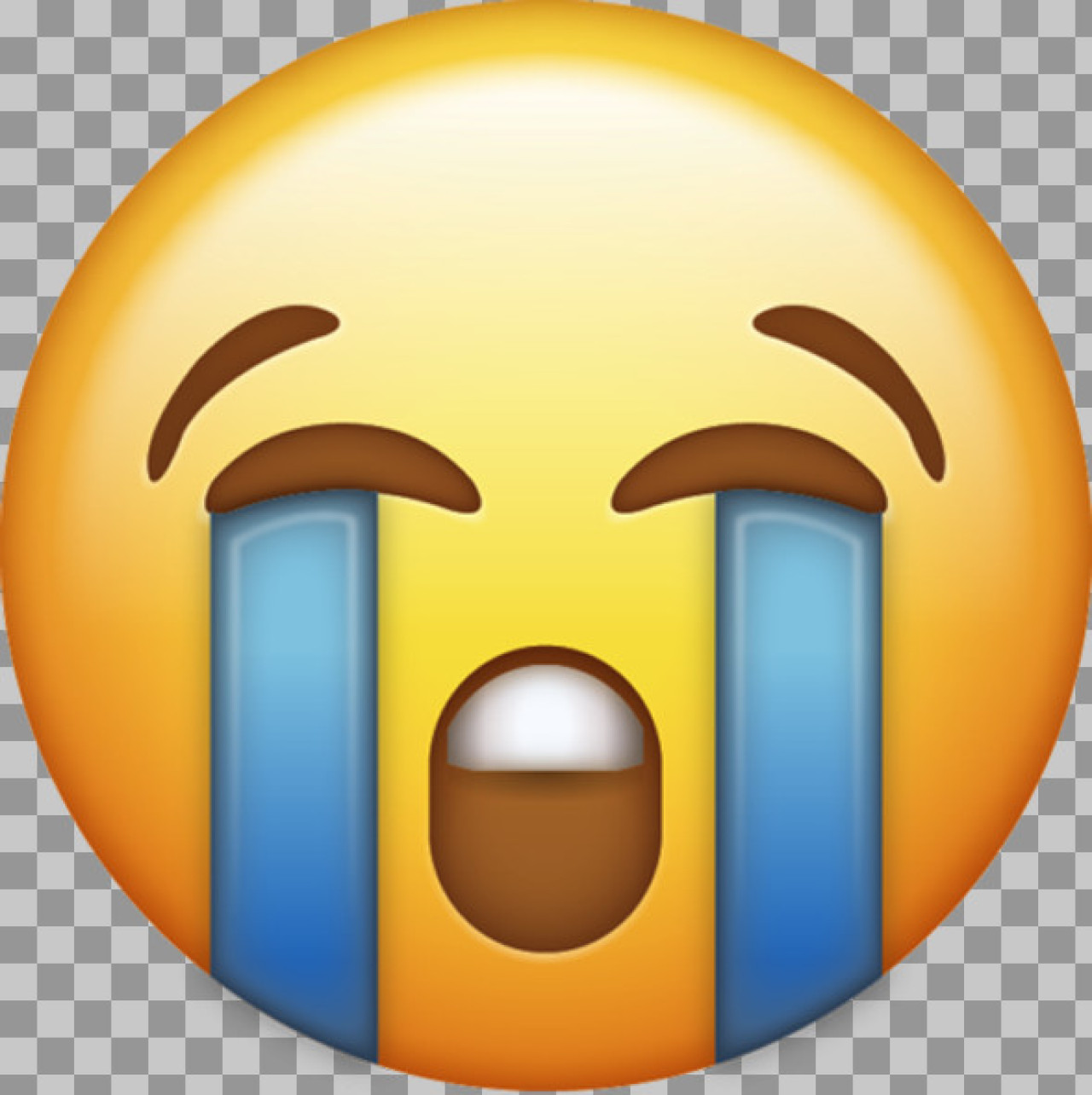 Loudly Crying Face Emoji PNG | Sad Crying Icon