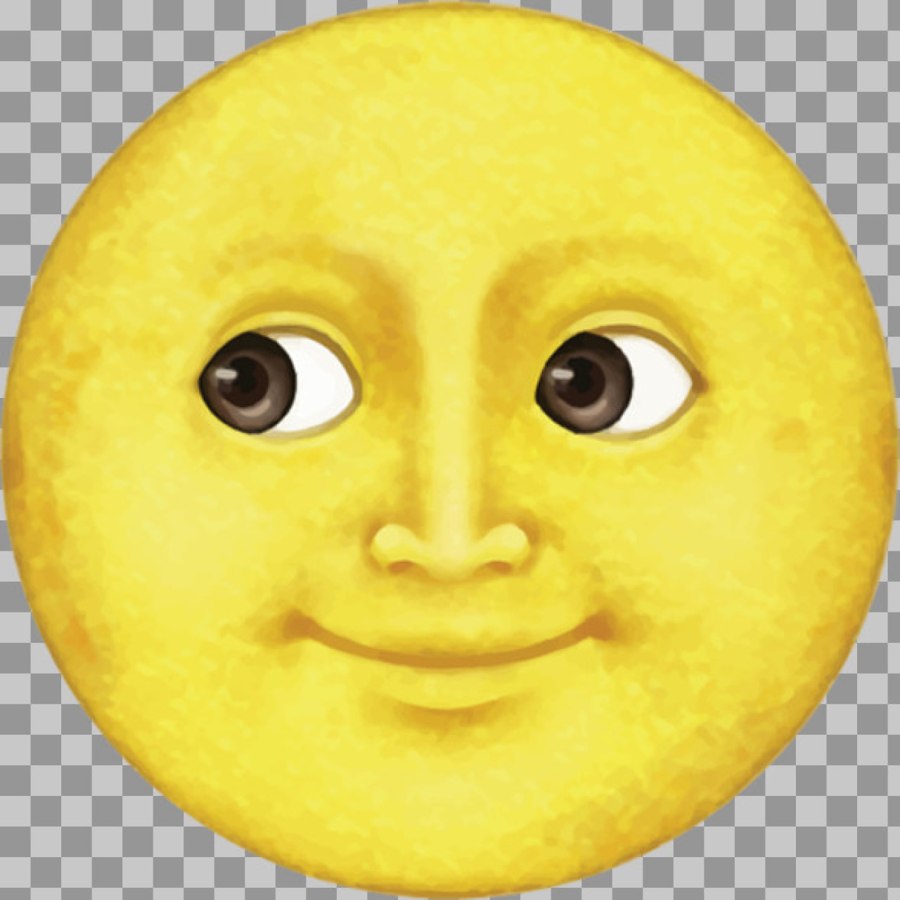 Full Moon Face Emoji PNG | Creepy Moon Face Icon...