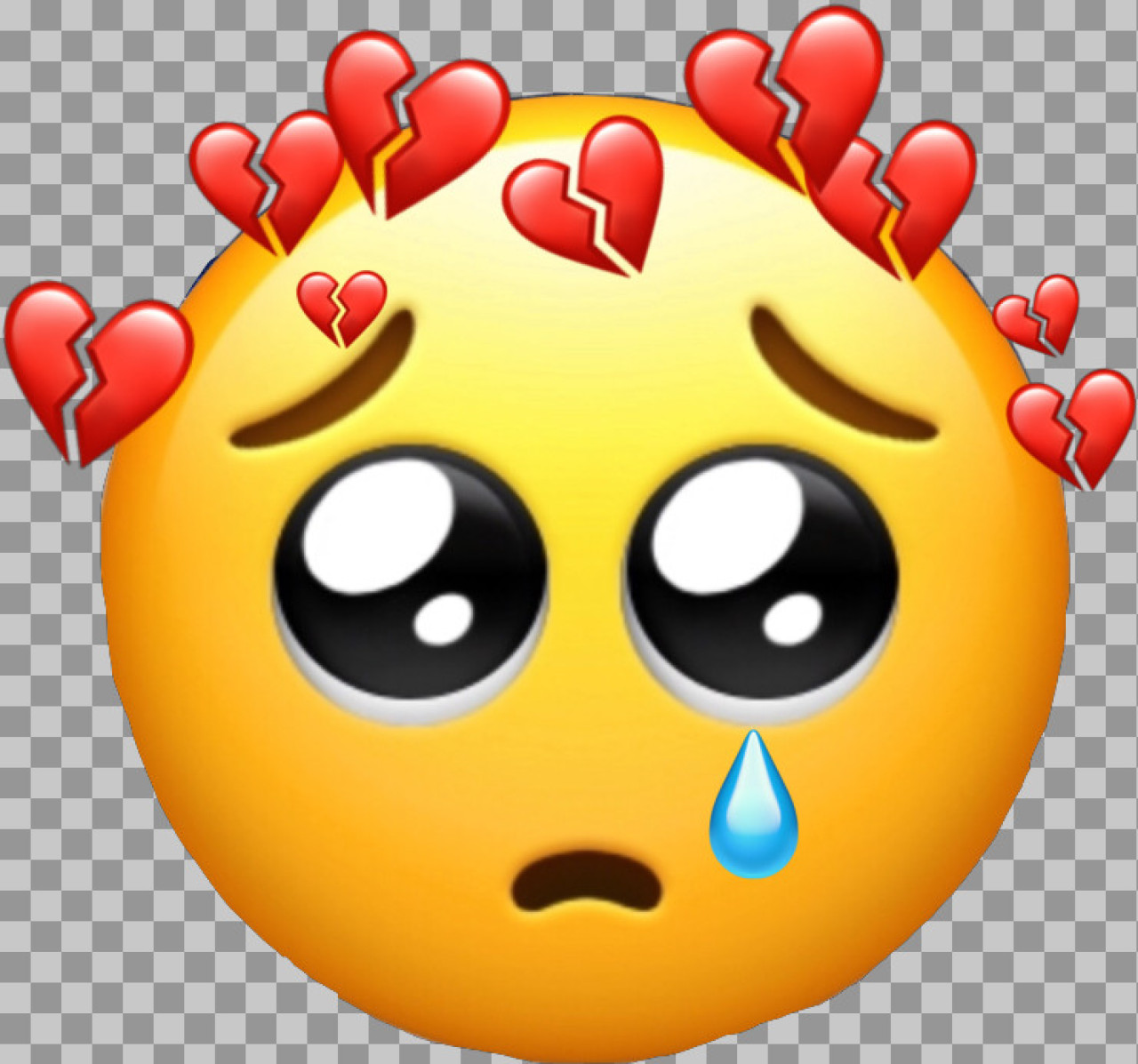 Sad Heartbroken Emoji | Free Transparent PNG...