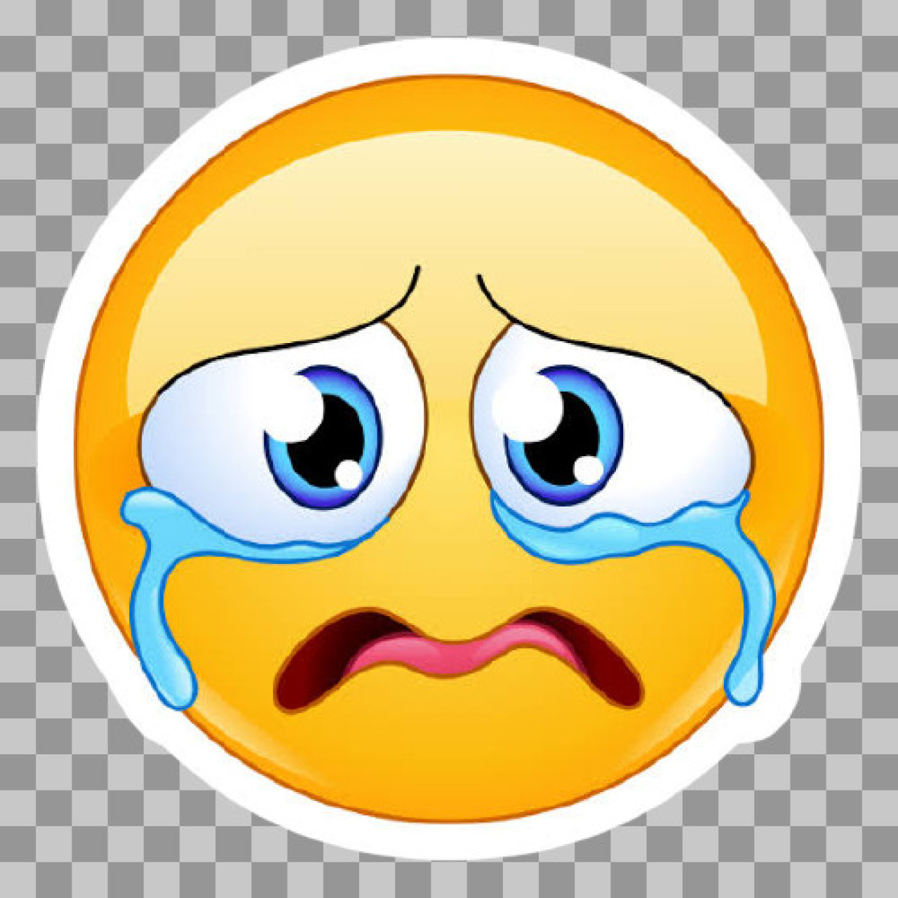 Free Crying Emoji PNG | Sad Smiley Face Icon...