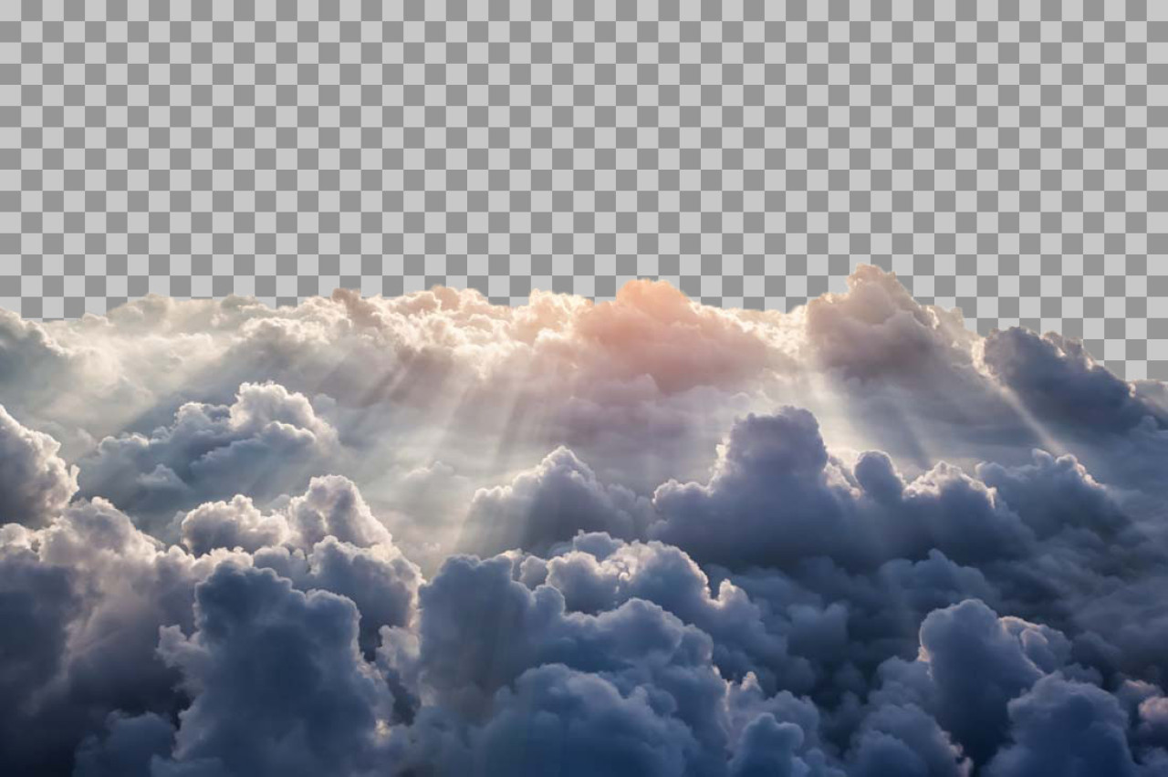 Heavenly Clouds PNG with Sun Rays | Free Sky Overlay...