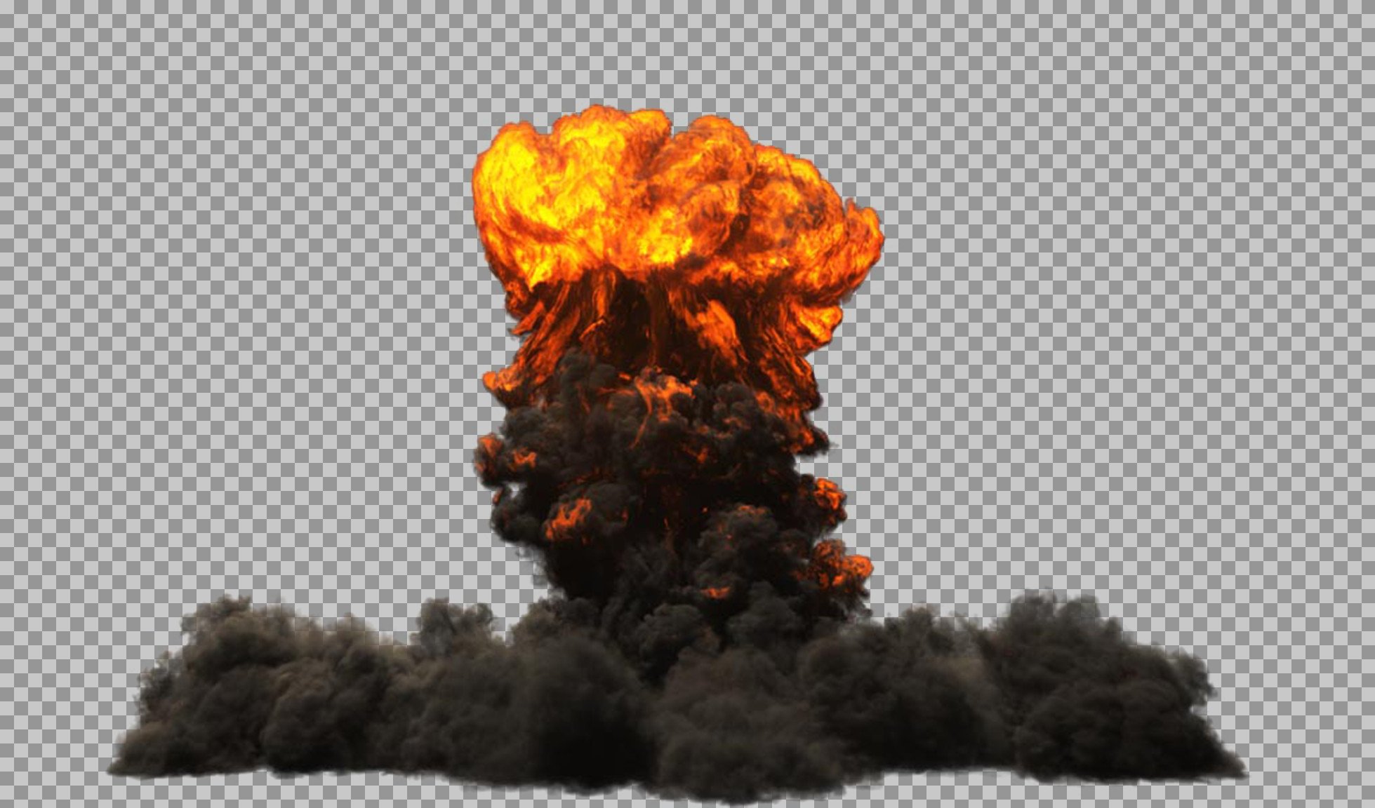 Explosion PNG | Realistic Fire Blast on Transparent Background