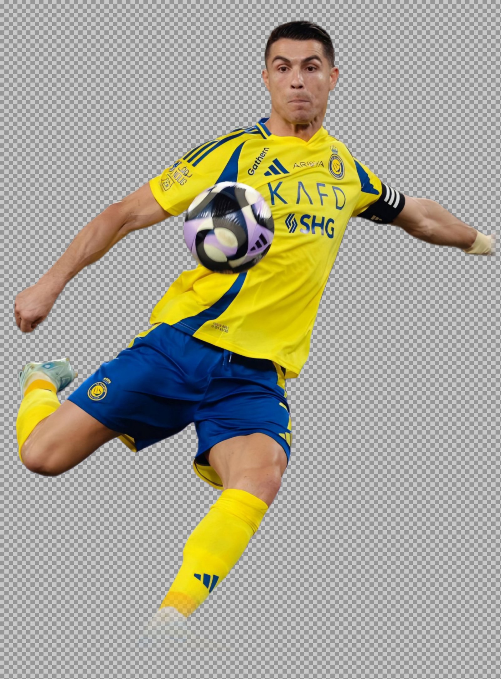 Playing football Cristiano Ronaldo PNG download