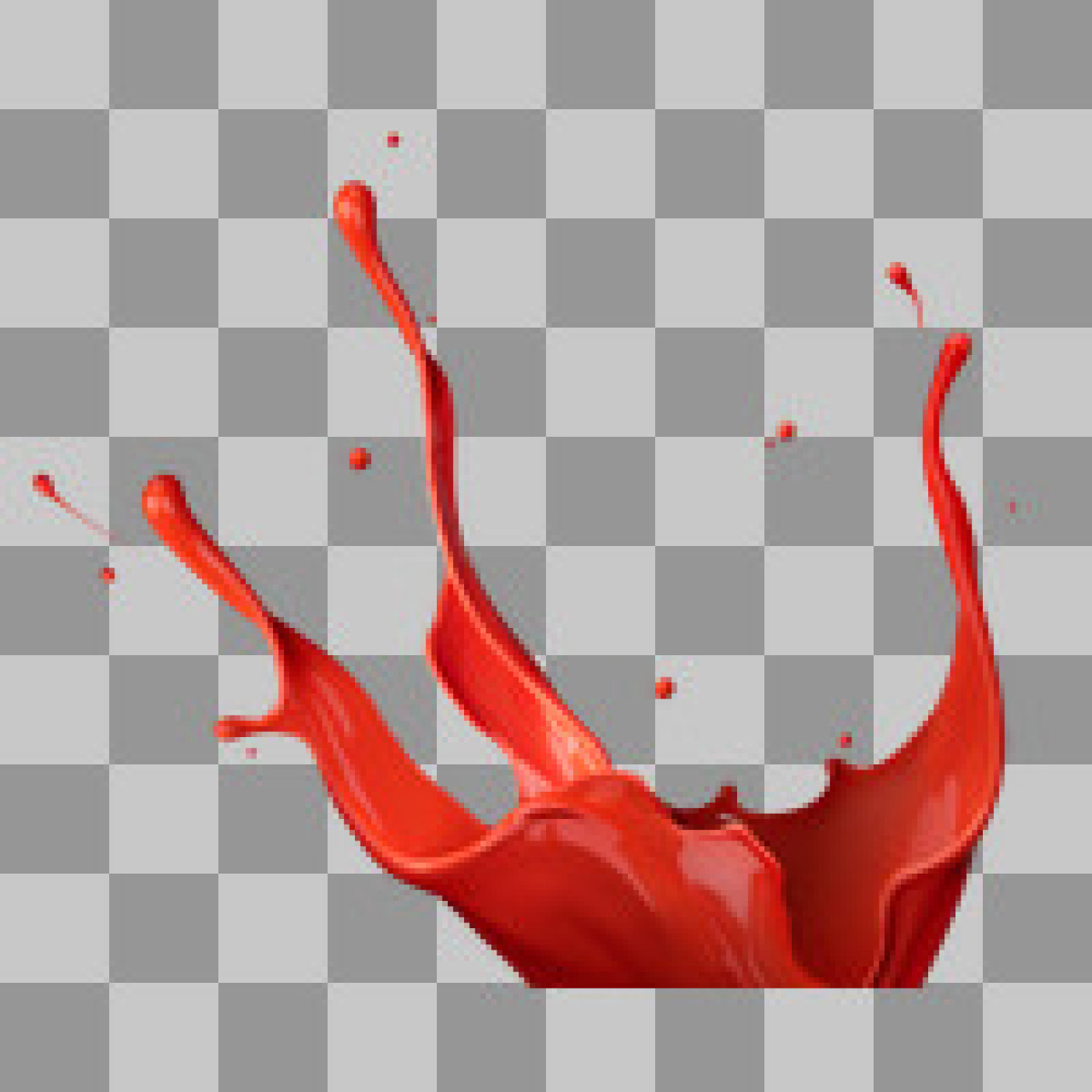 Vibrant Red Paint Splash PNG | Transparent Liquid Splatter