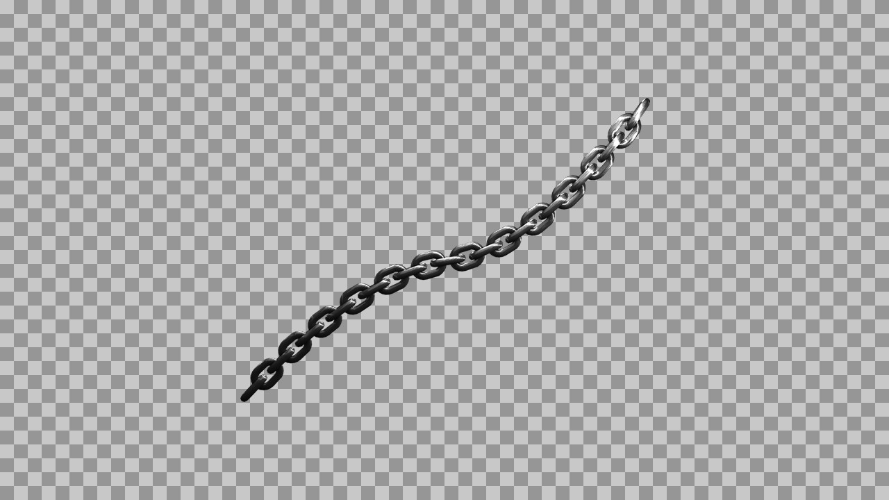Realistic Metal Chain PNG with Transparent Background