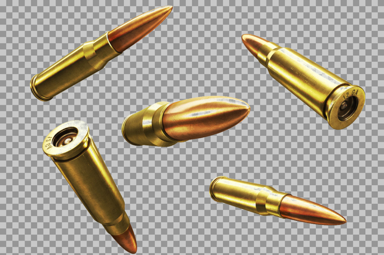 High-Quality Rifle Bullets PNG | Golden Ammunition Image...