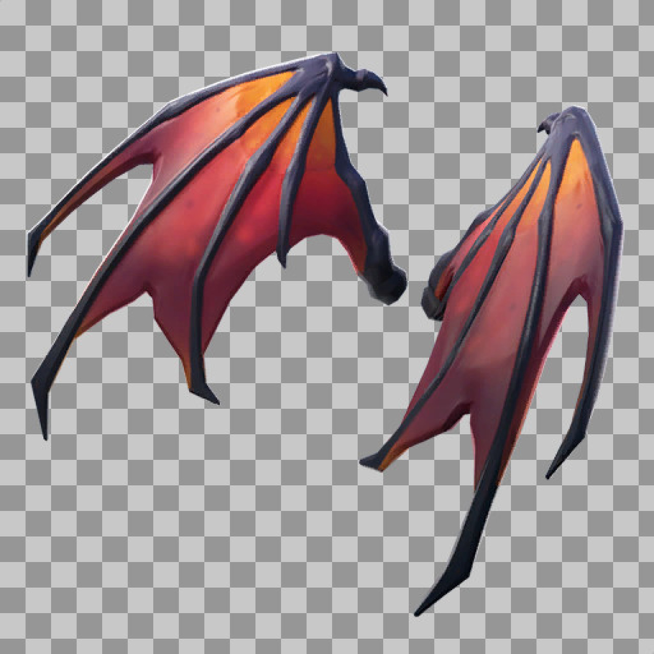 Red Dragon Wings PNG | Fantasy Game Asset