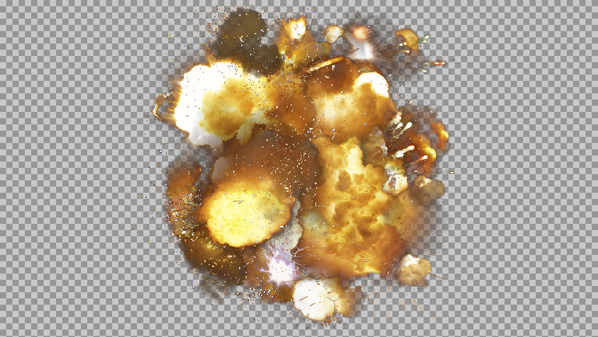 Realistic Explosion PNG | Free Fire & Debris VFX Element