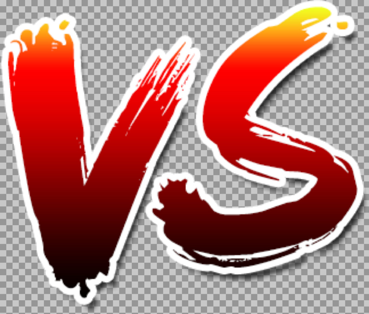 Fiery Brushstroke VS Logo PNG | Fighting Game Icon...