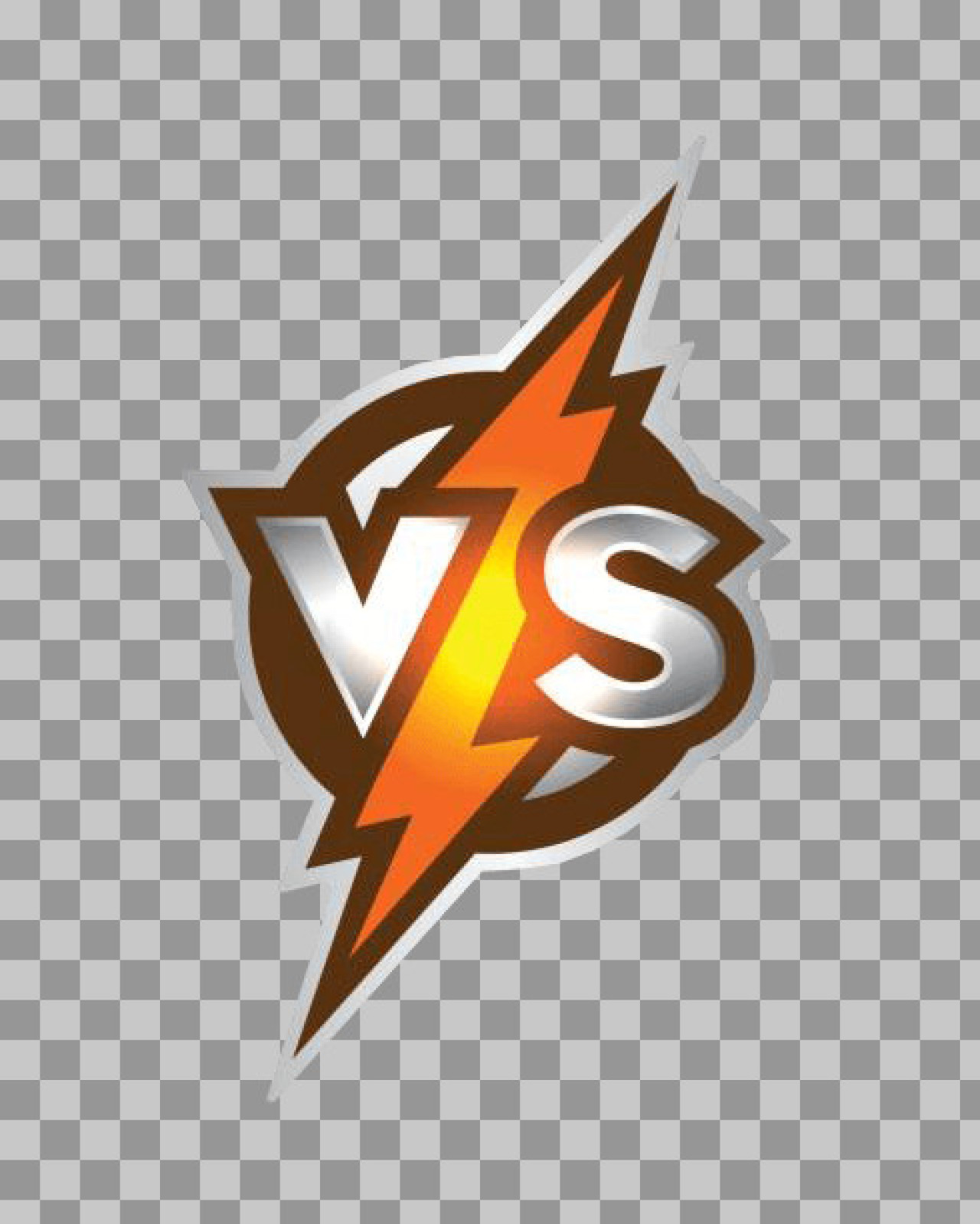 Dynamic VS Lightning Bolt Logo PNG | Gaming & Competition Icon