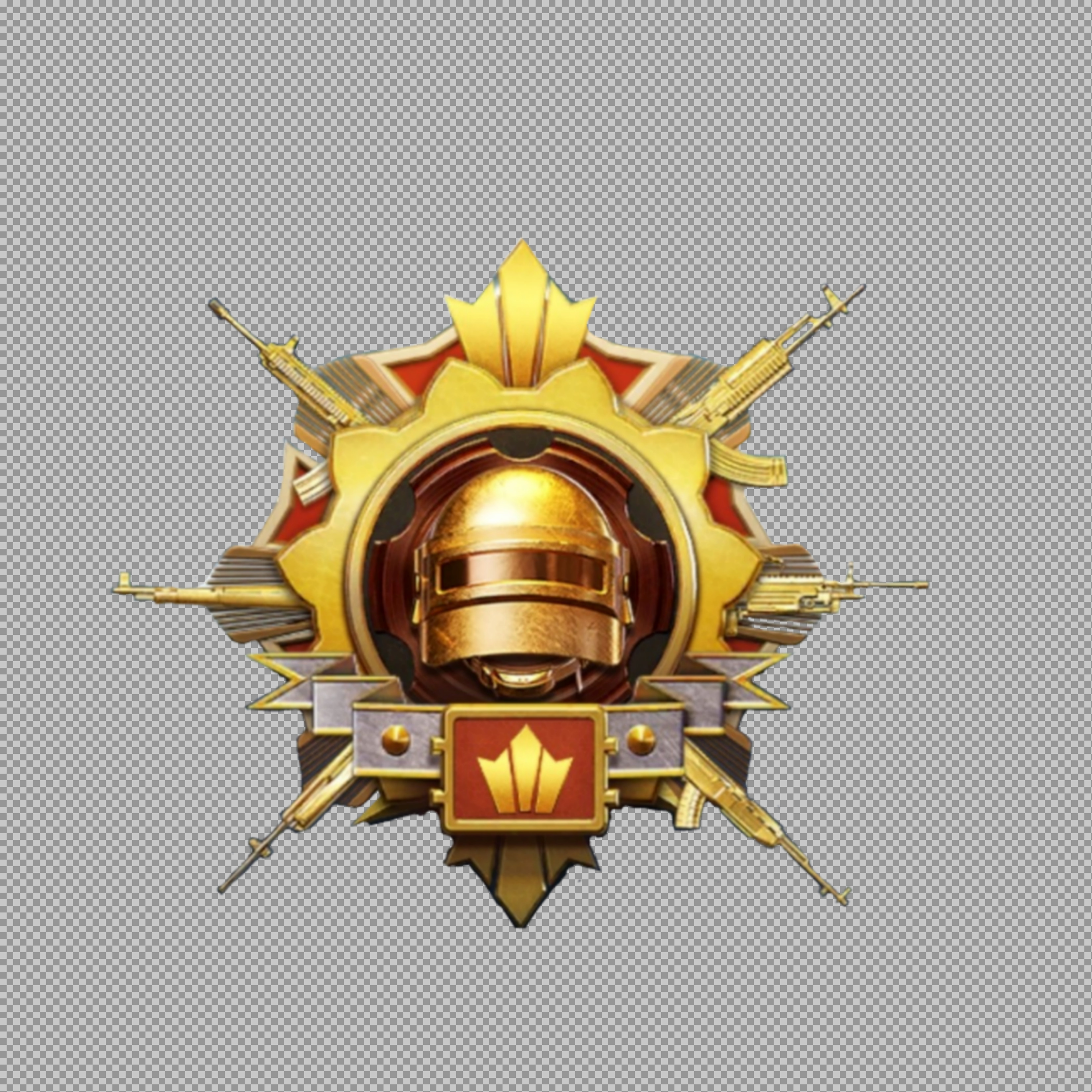 PUBG Crown Rank Emblem PNG | Transparent Logo for Download