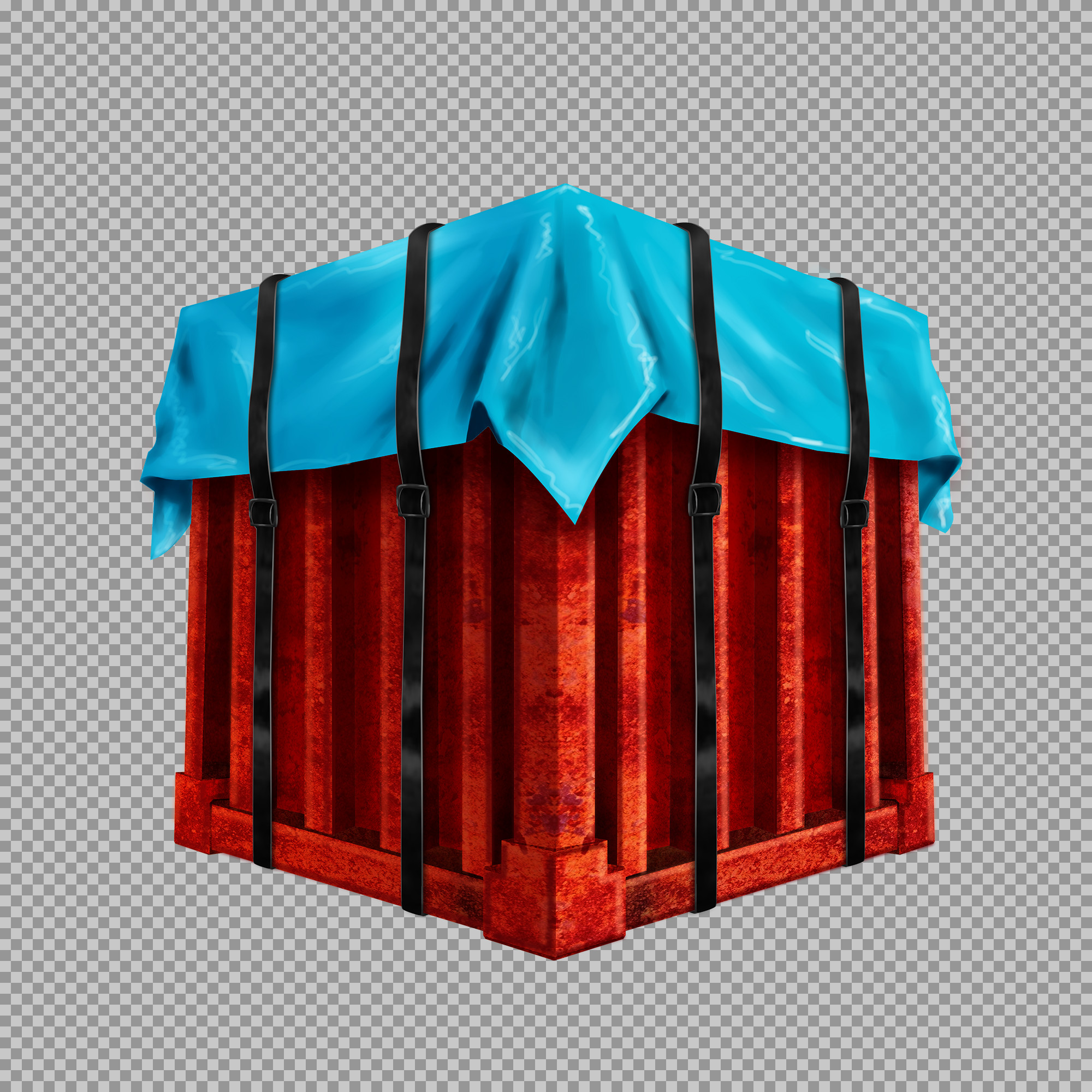 Airdrop Supply Crate PNG | Gaming Loot Box Asset
