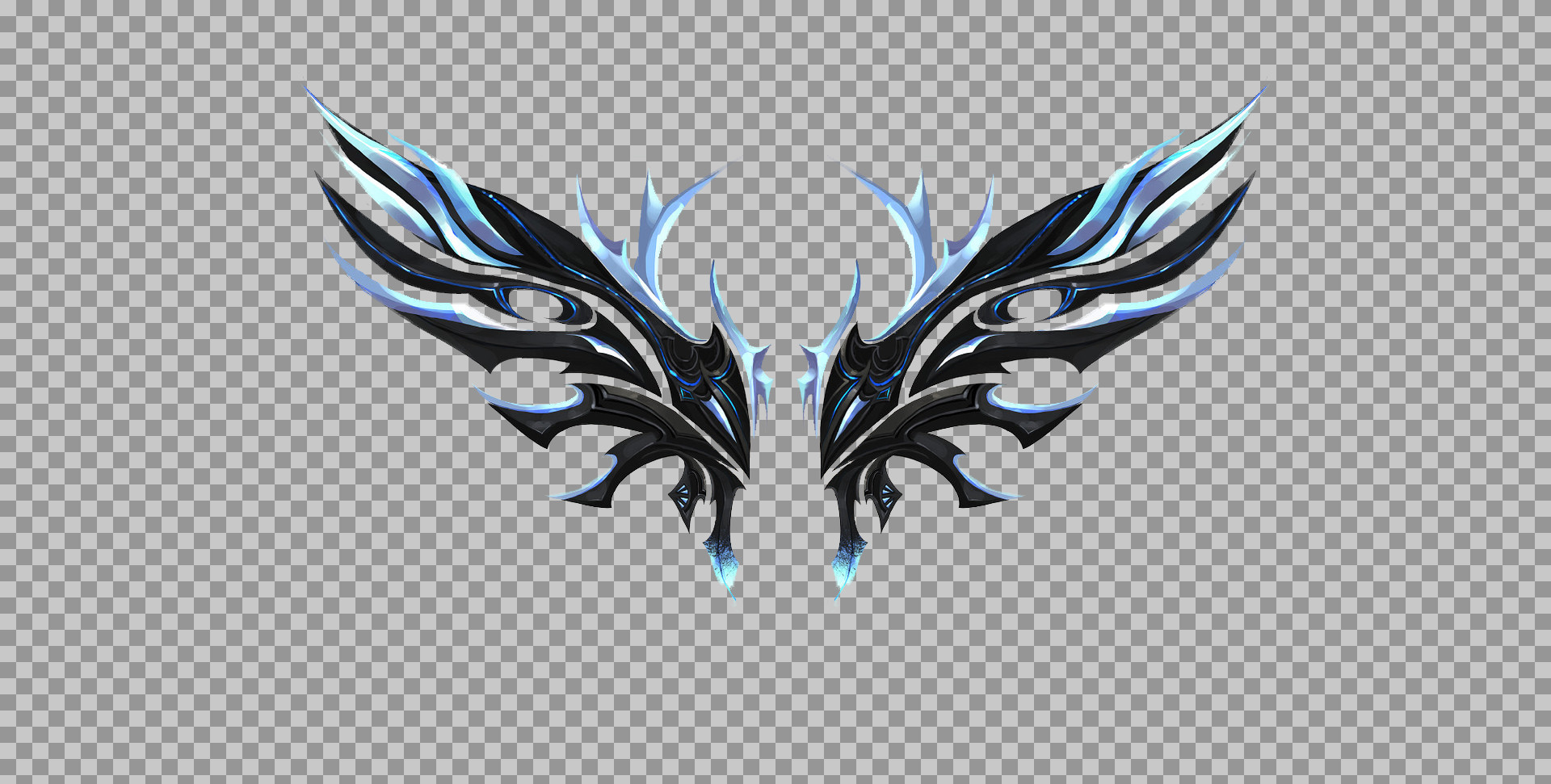 Sci-Fi Ice Wings PNG | Free Download for Game Art & Design