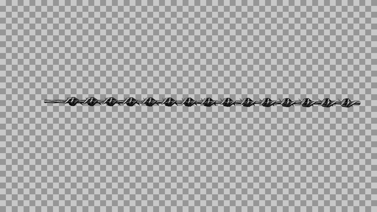 Dark Metal Barbed Wire PNG | Divider & Border Element