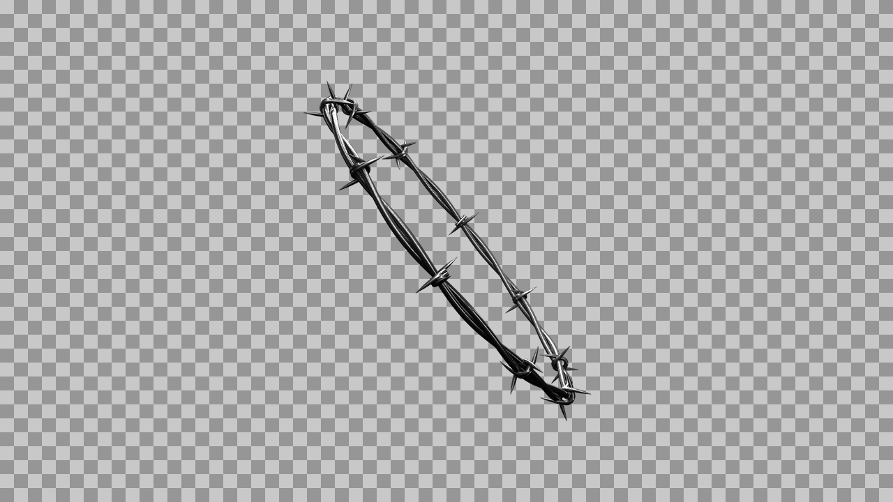 Realistic Barbed Wire Circle PNG | 3D Metal Loop with Transparent Background